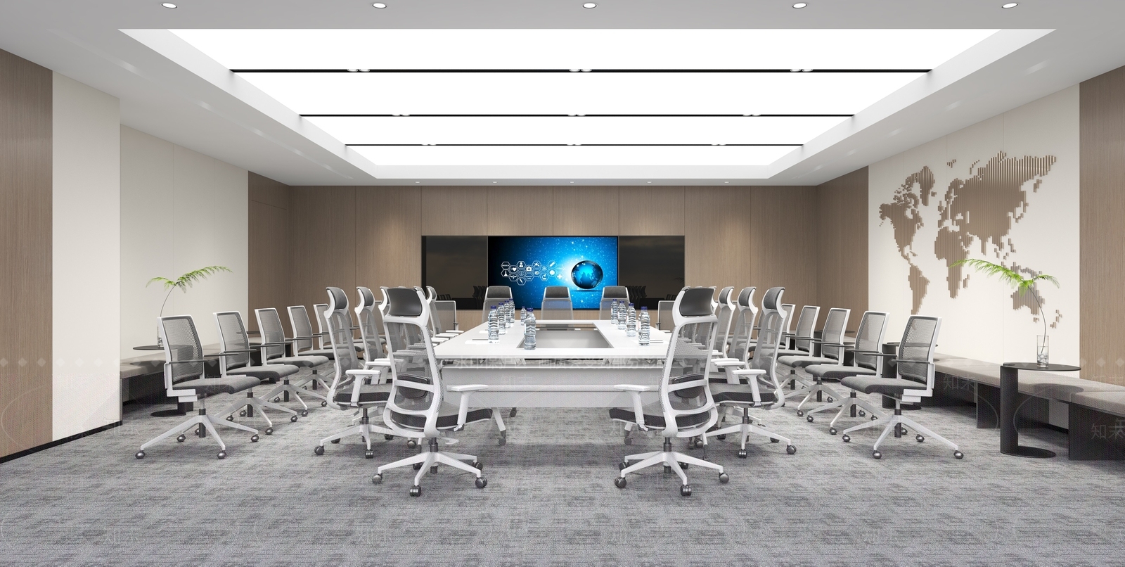 现代会议室3D模型下载【ID:1197975147】