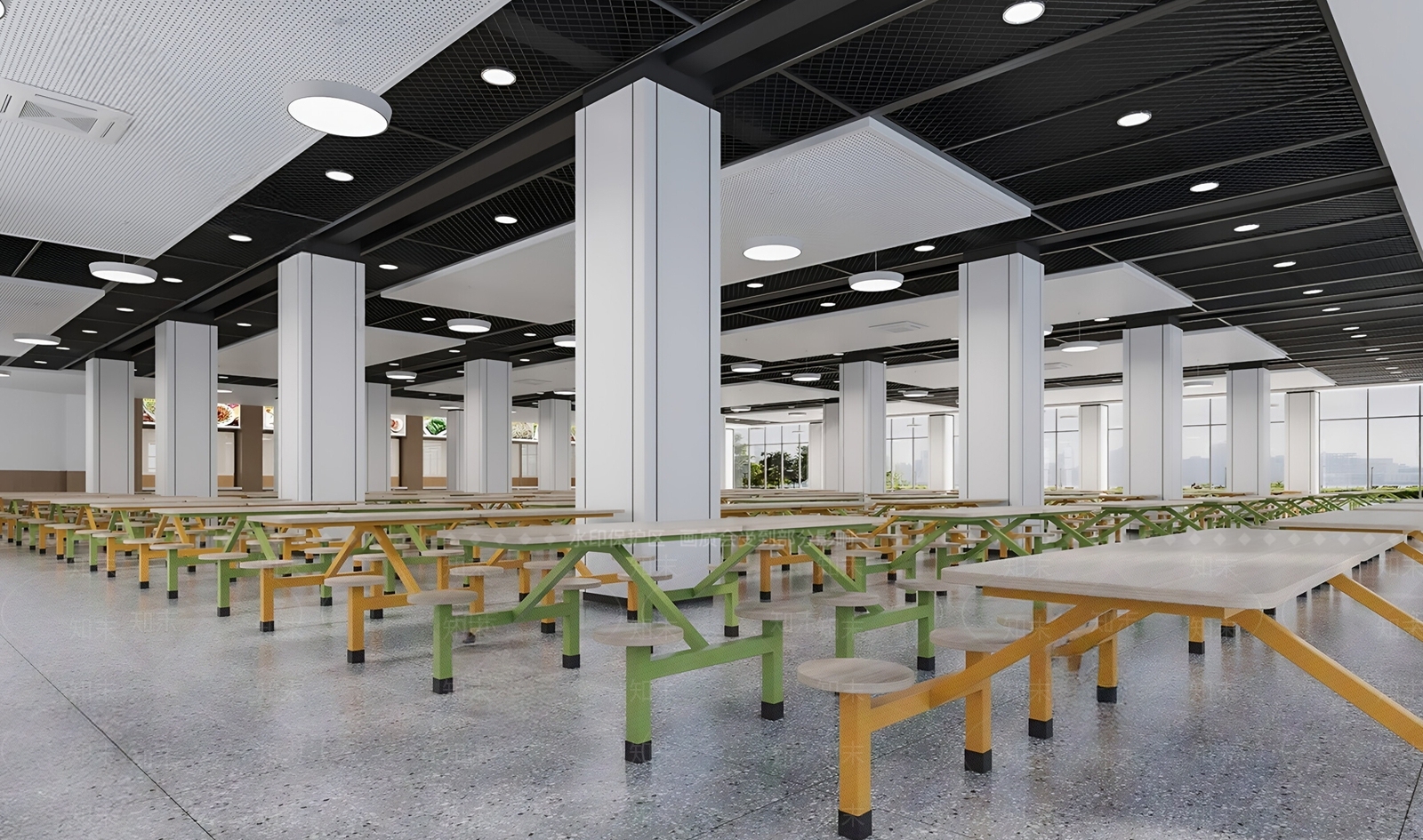 现代食堂SU模型下载【ID:1197980584】