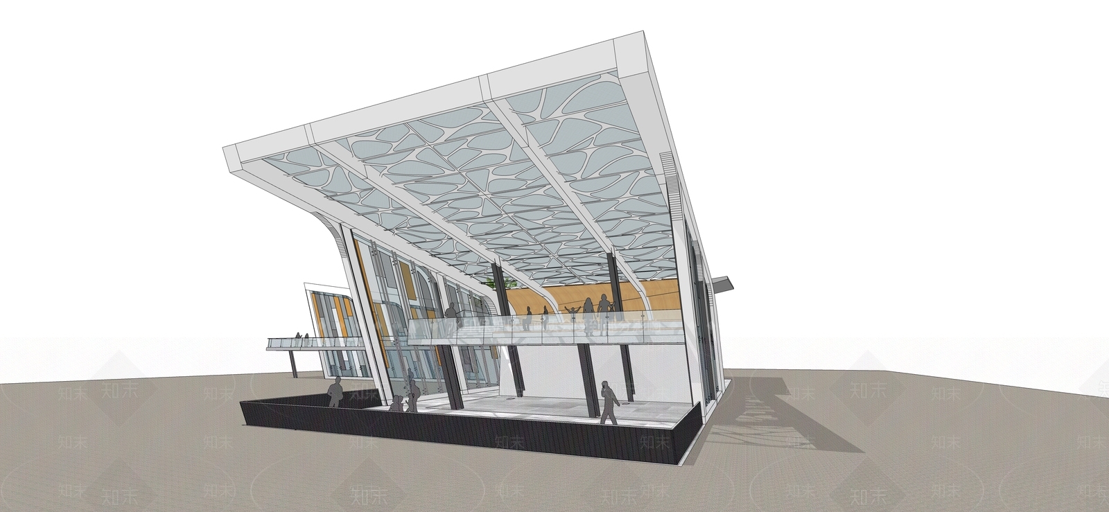 现代简约小公建SU模型下载【ID:1197982925】