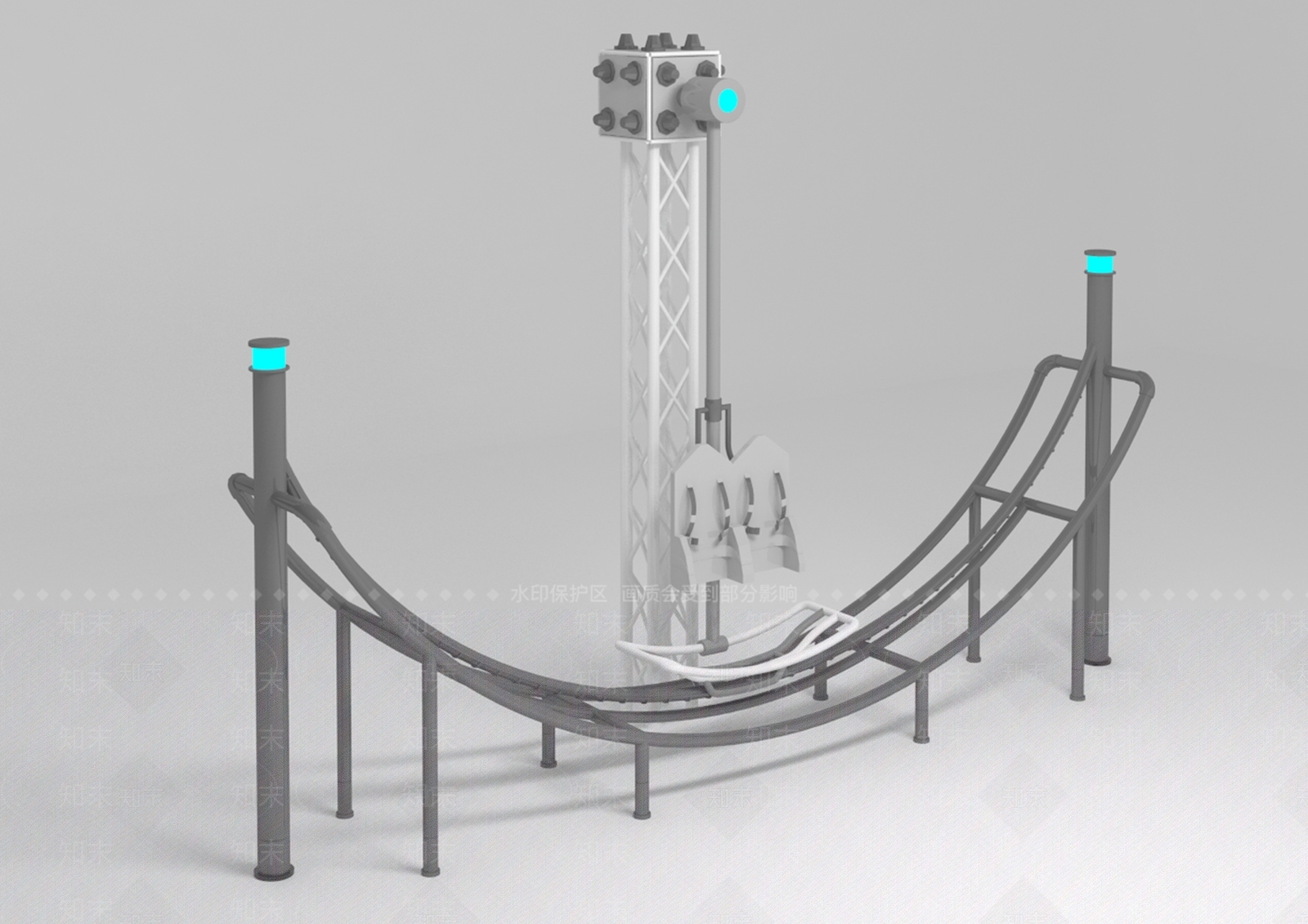 现代工业科技展厅3D模型下载【ID:1197983869】