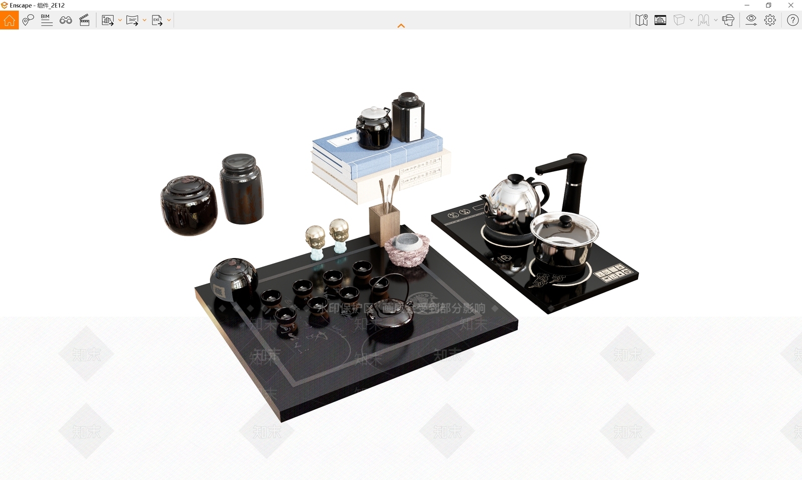 茶具SU模型下载【ID:1197984229】