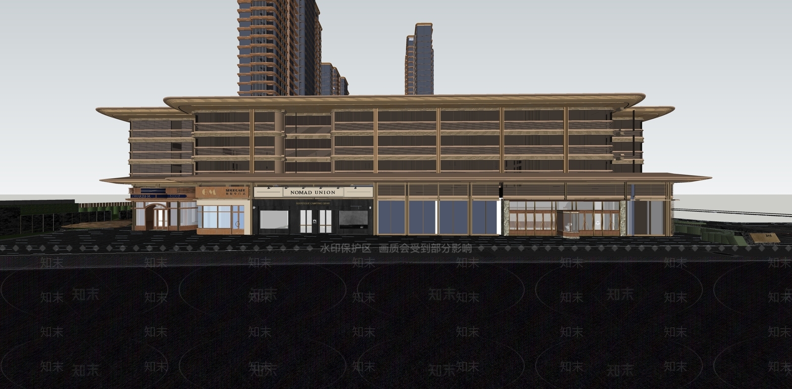 现代欧式小区建筑SU模型下载【ID:1197987755】