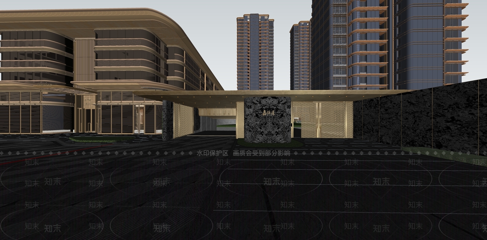 现代欧式小区建筑SU模型下载【ID:1197987755】