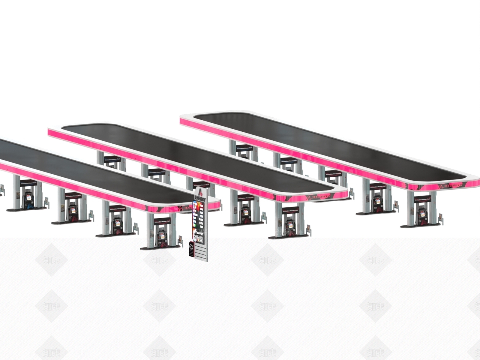 现代加油站3D模型下载【ID:1197990515】