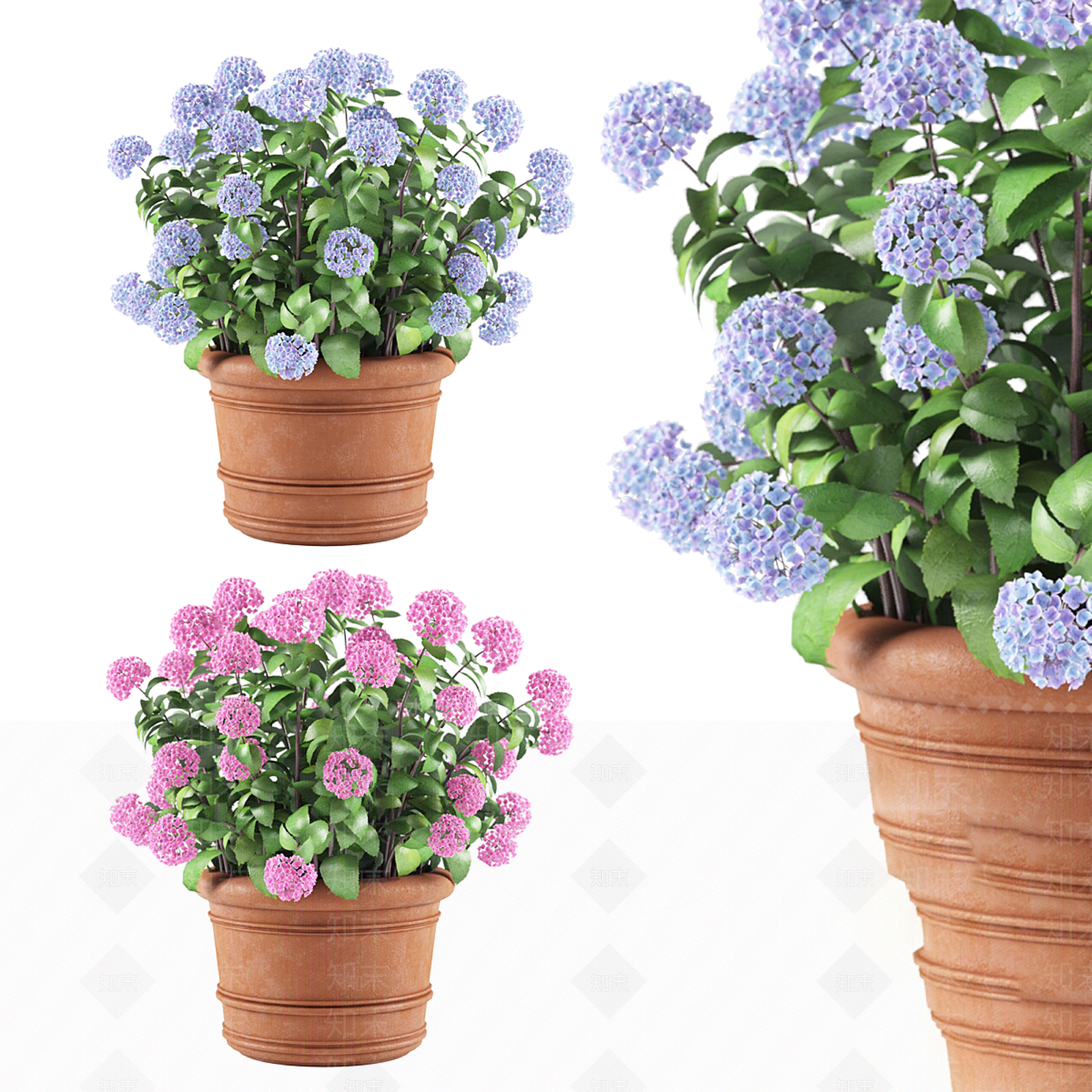 现代北欧花盆3D模型下载【ID:1197994782】