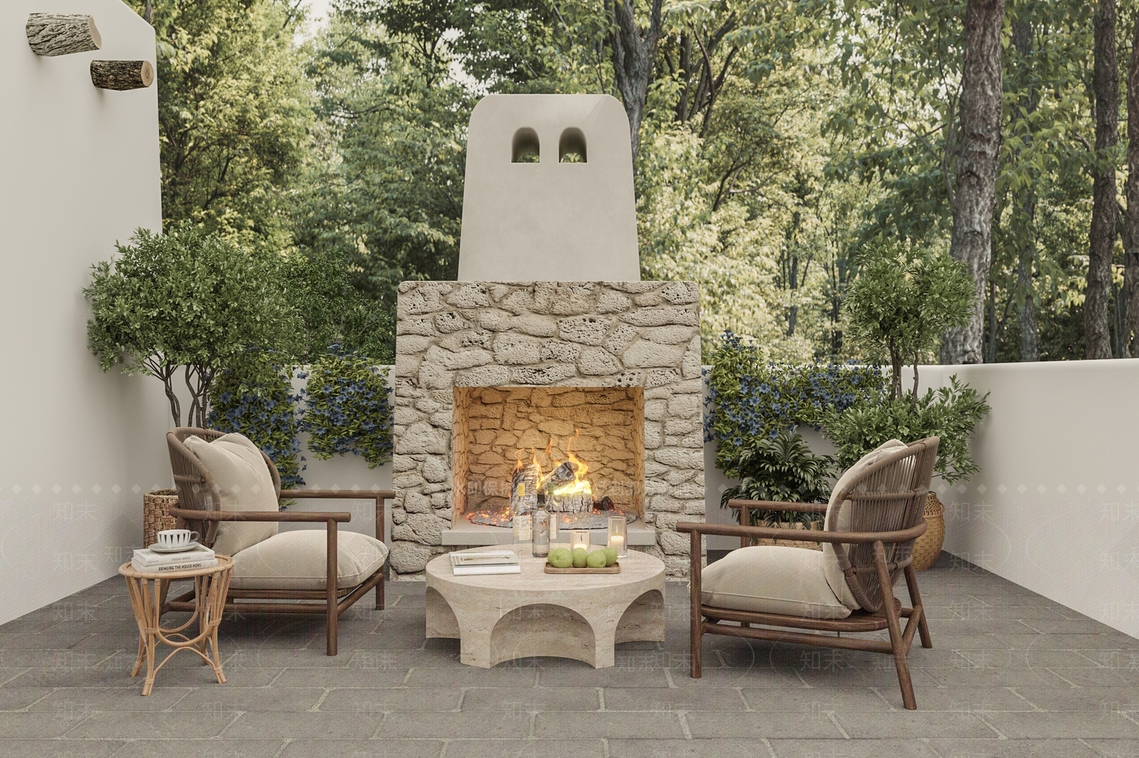 侘寂壁炉3D模型下载【ID:1197996889】