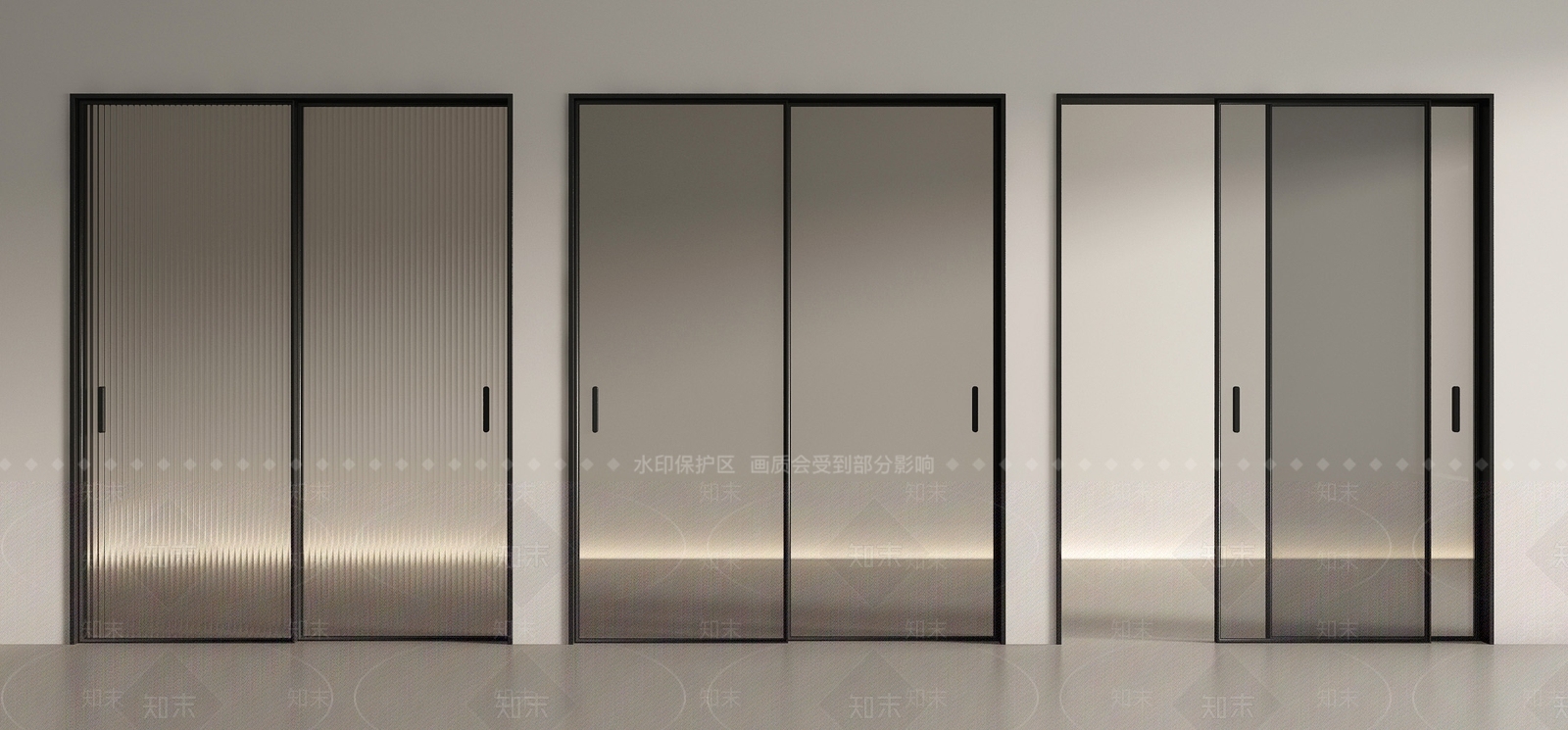 现代推拉门3D模型下载【ID:1197996058】