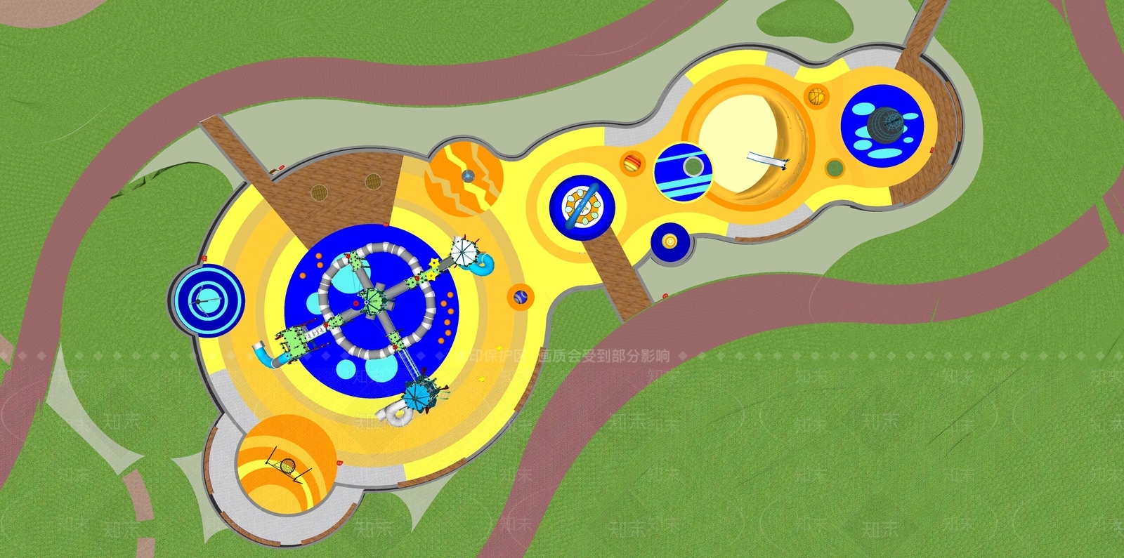 现代儿童游乐空间SU模型下载【ID:1197996742】
