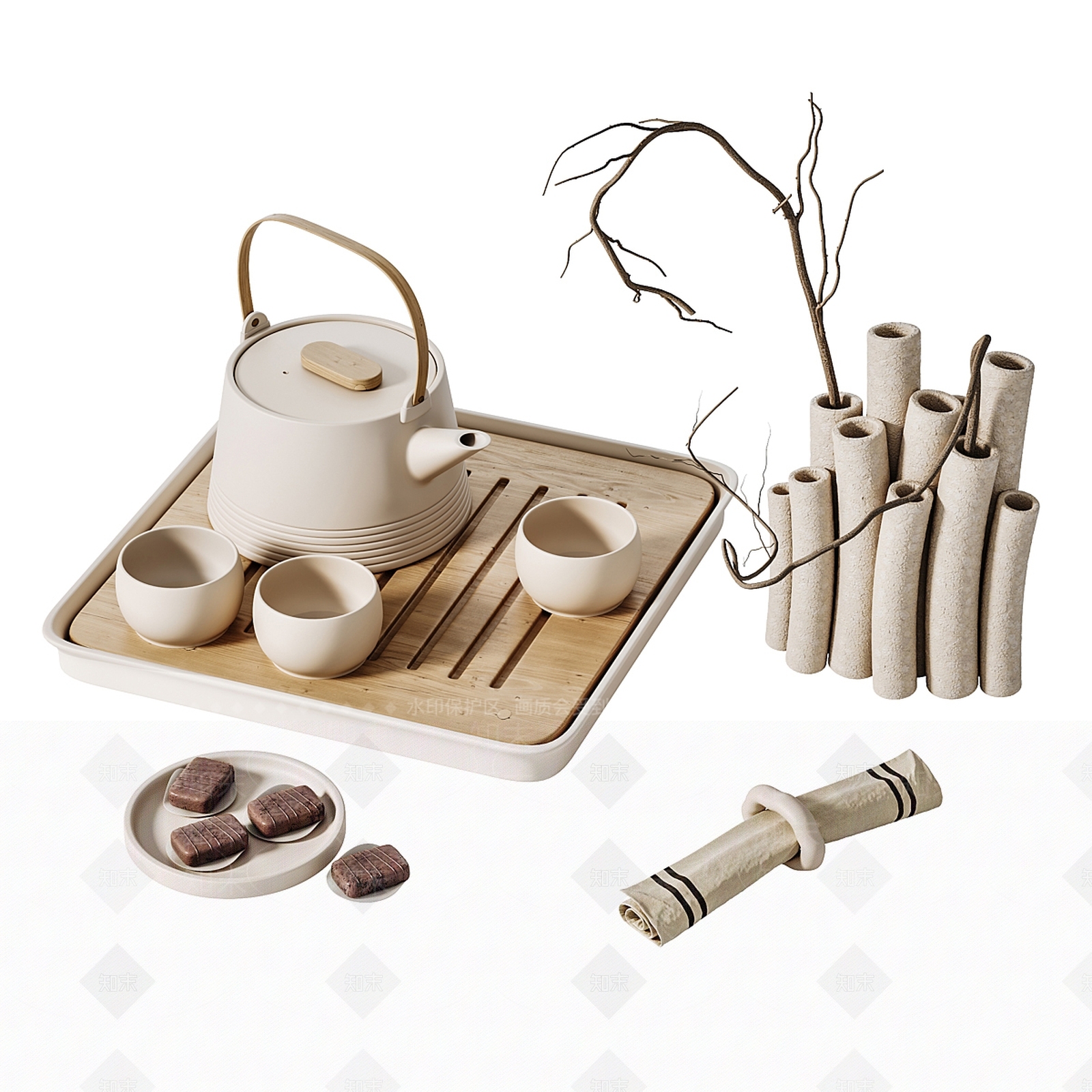 茶具SU模型下载【ID:1197996558】