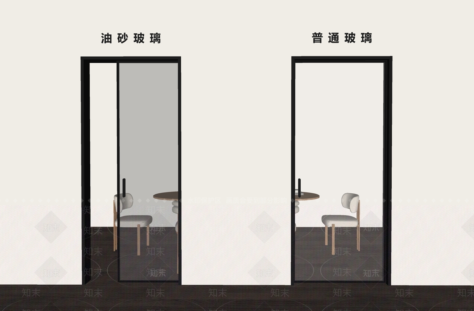 现代推拉门SU模型下载【ID:1197997877】