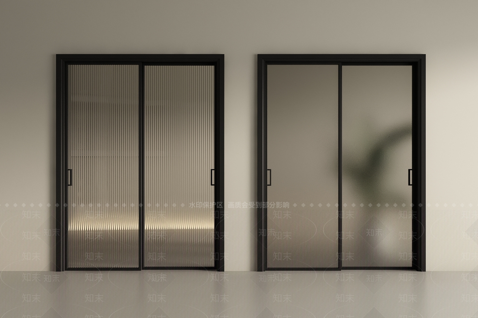 现代推拉门SU模型下载【ID:1197998399】