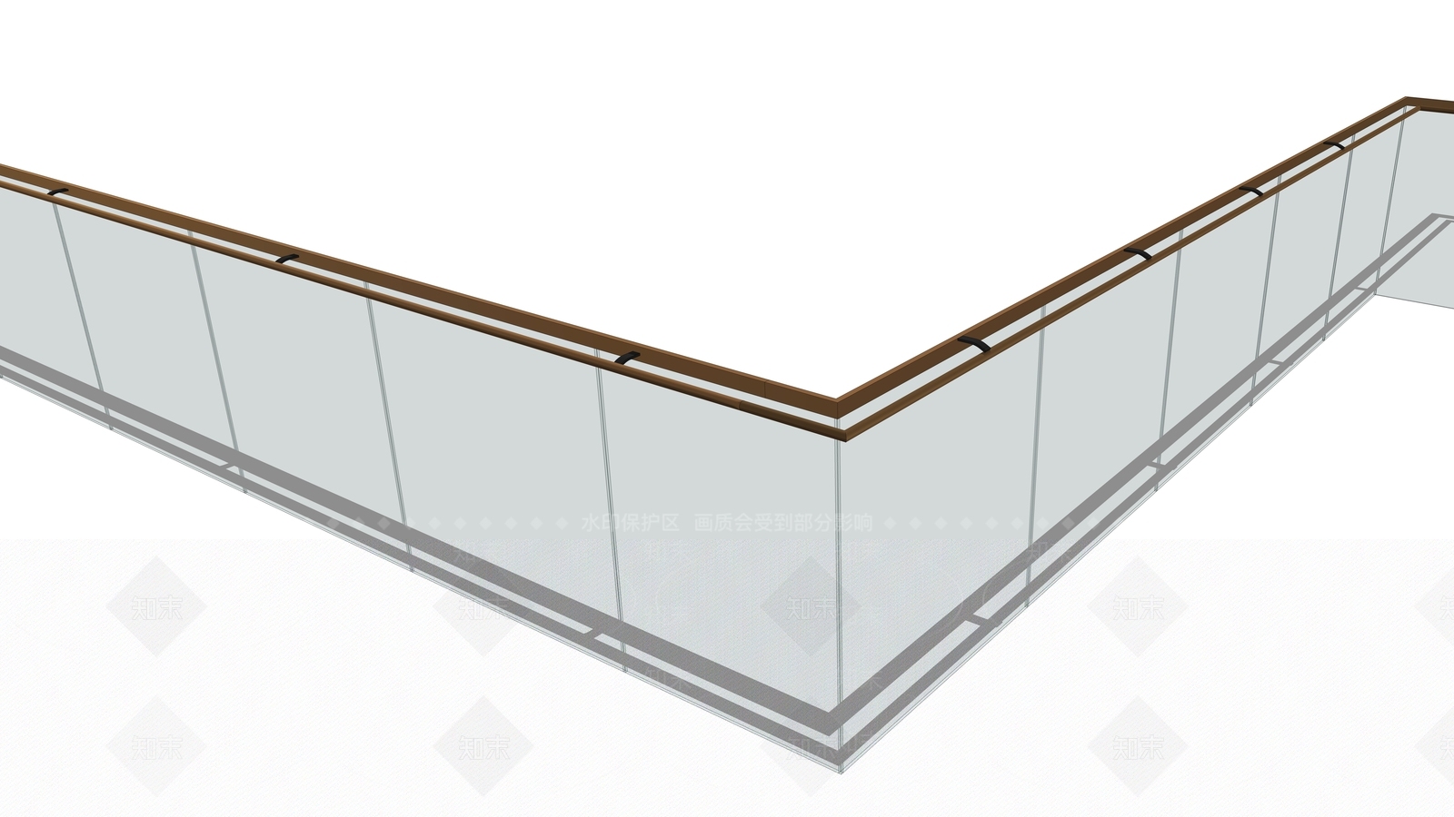 现代极简栏杆扶手SU模型下载【ID:1198001965】