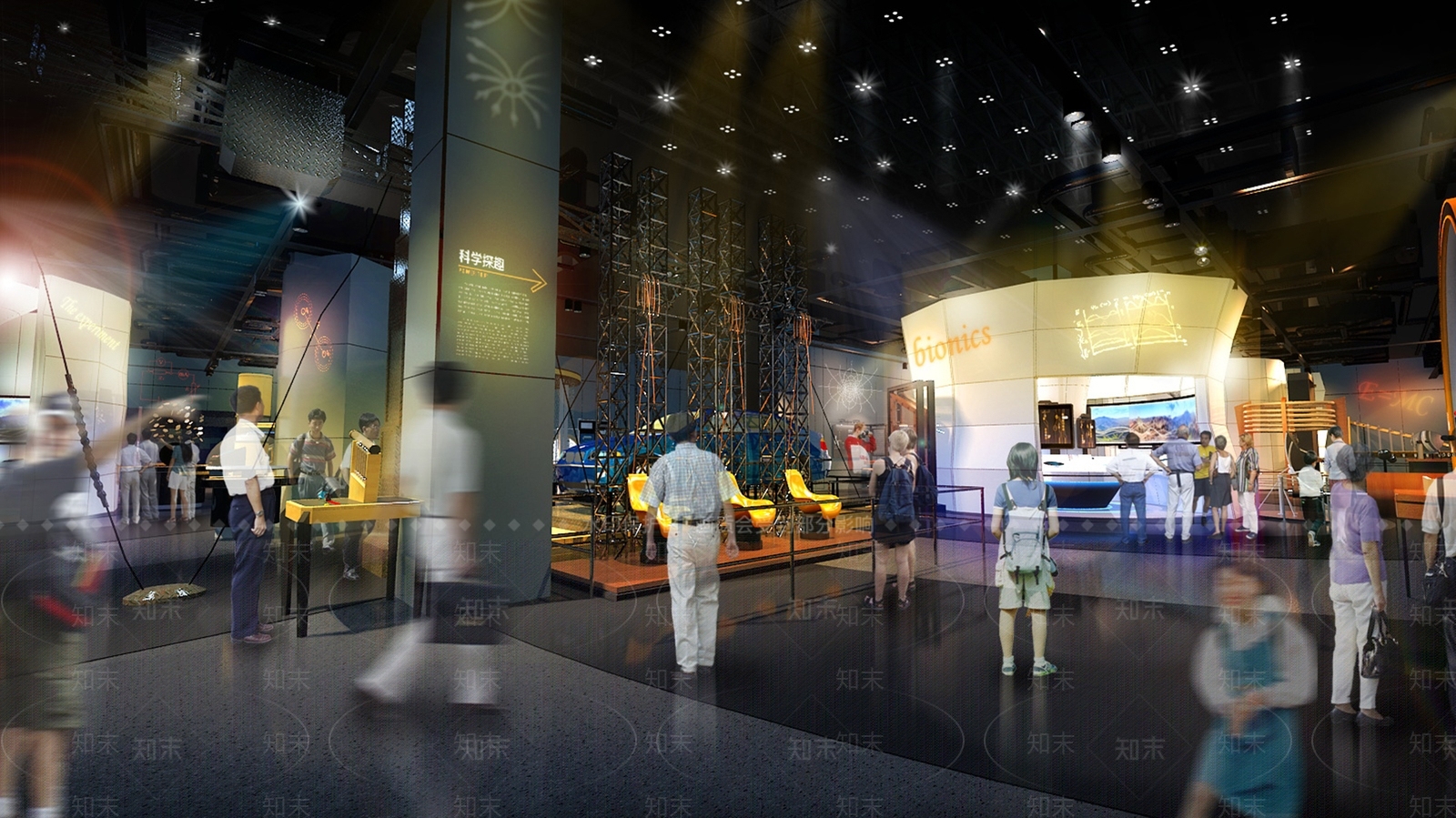 现代北欧科技展厅3D模型下载【ID:1198004560】