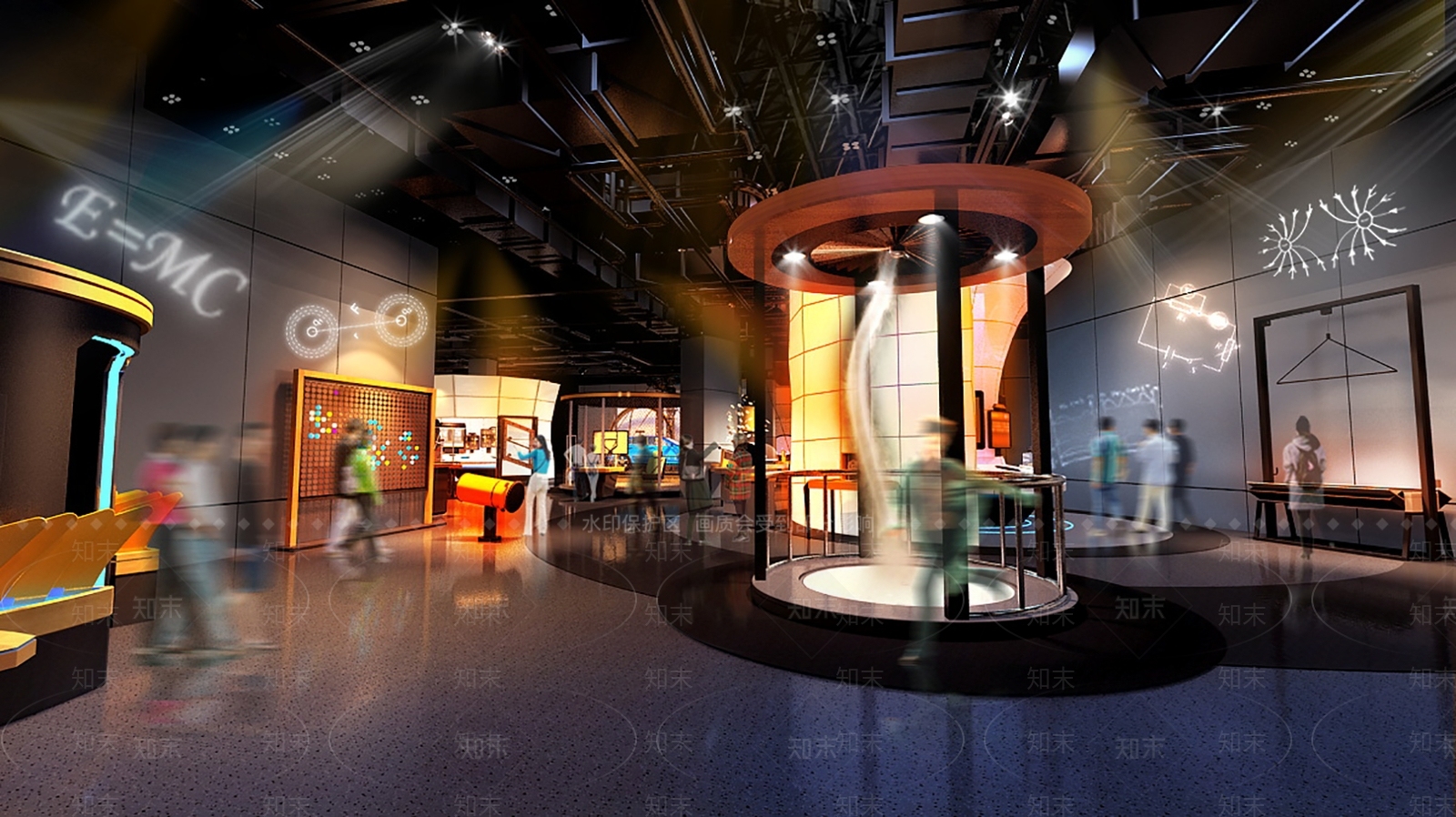 现代北欧科技展厅3D模型下载【ID:1198004560】