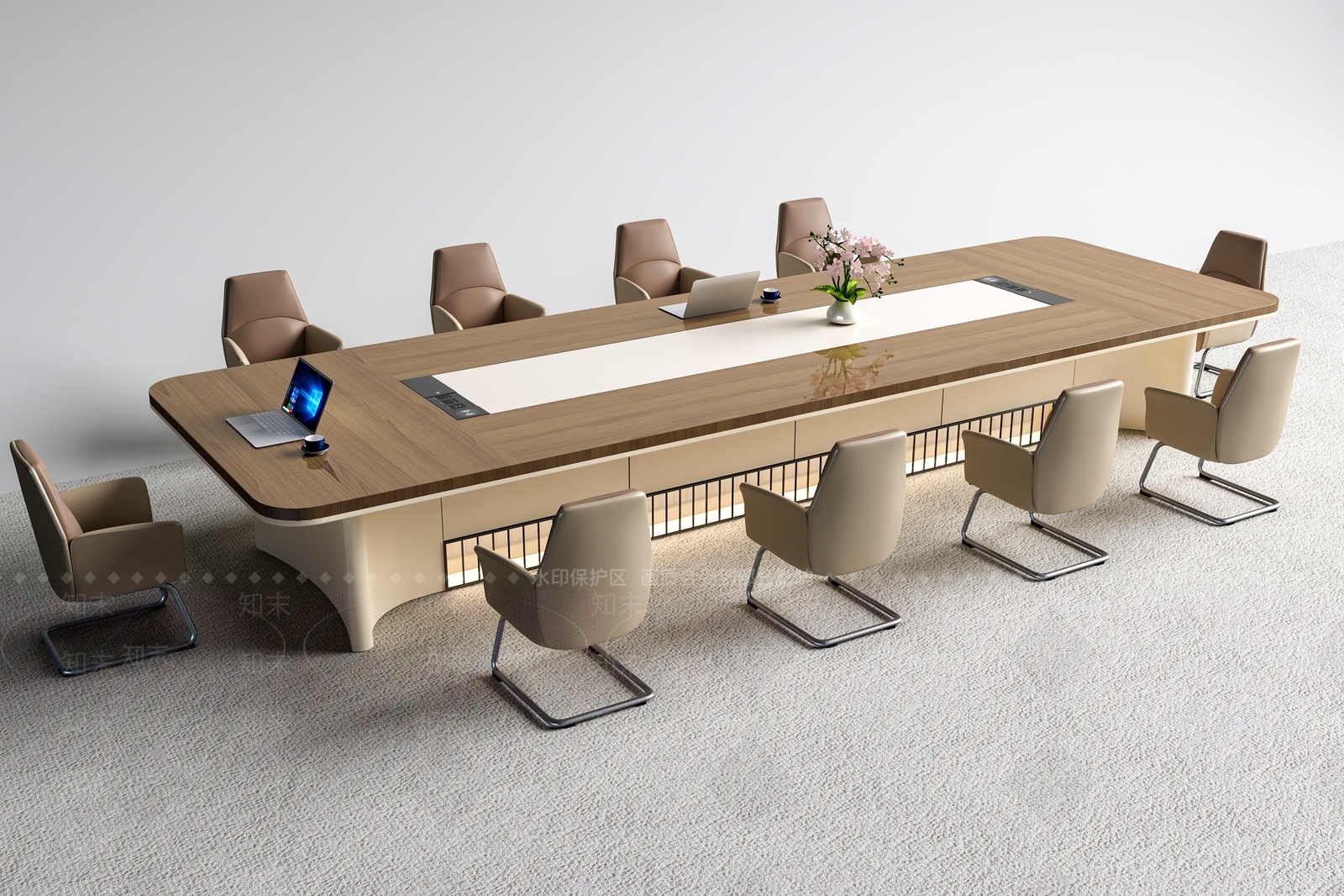 现代会议桌SU模型下载【ID:1198602924】