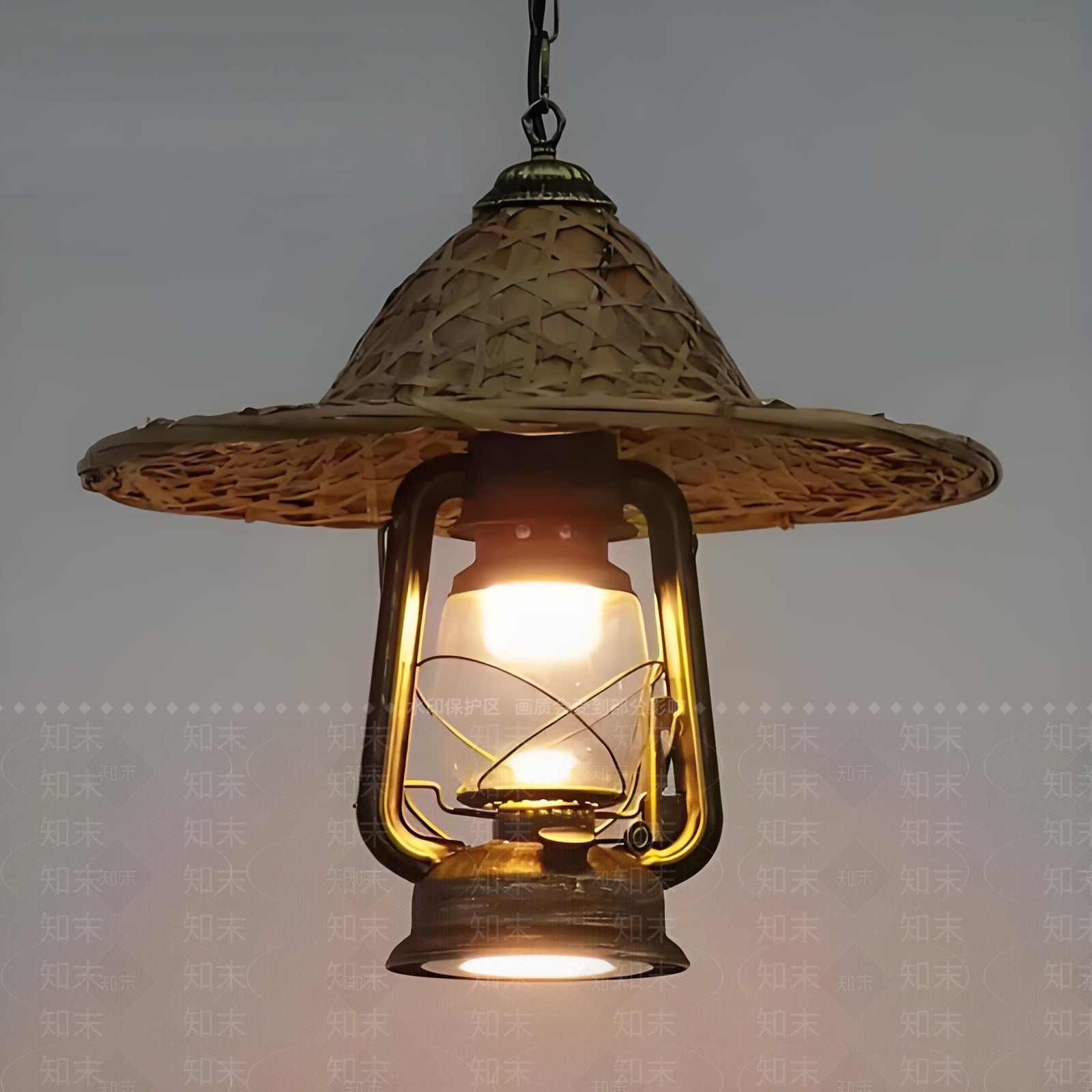 复古侘寂别墅吊灯SU模型下载【ID:1198011464】