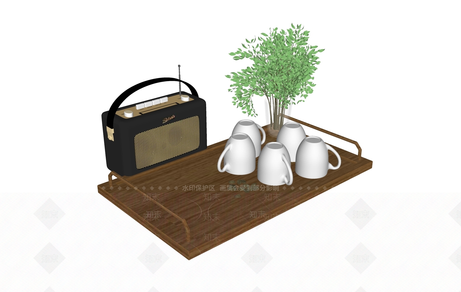 茶具SU模型下载【ID:1198012564】
