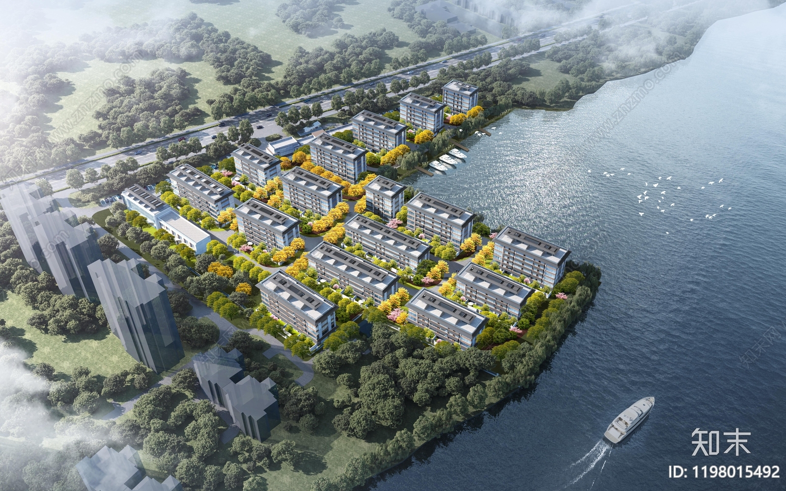 新中式别墅建筑下载【ID:1198015492】