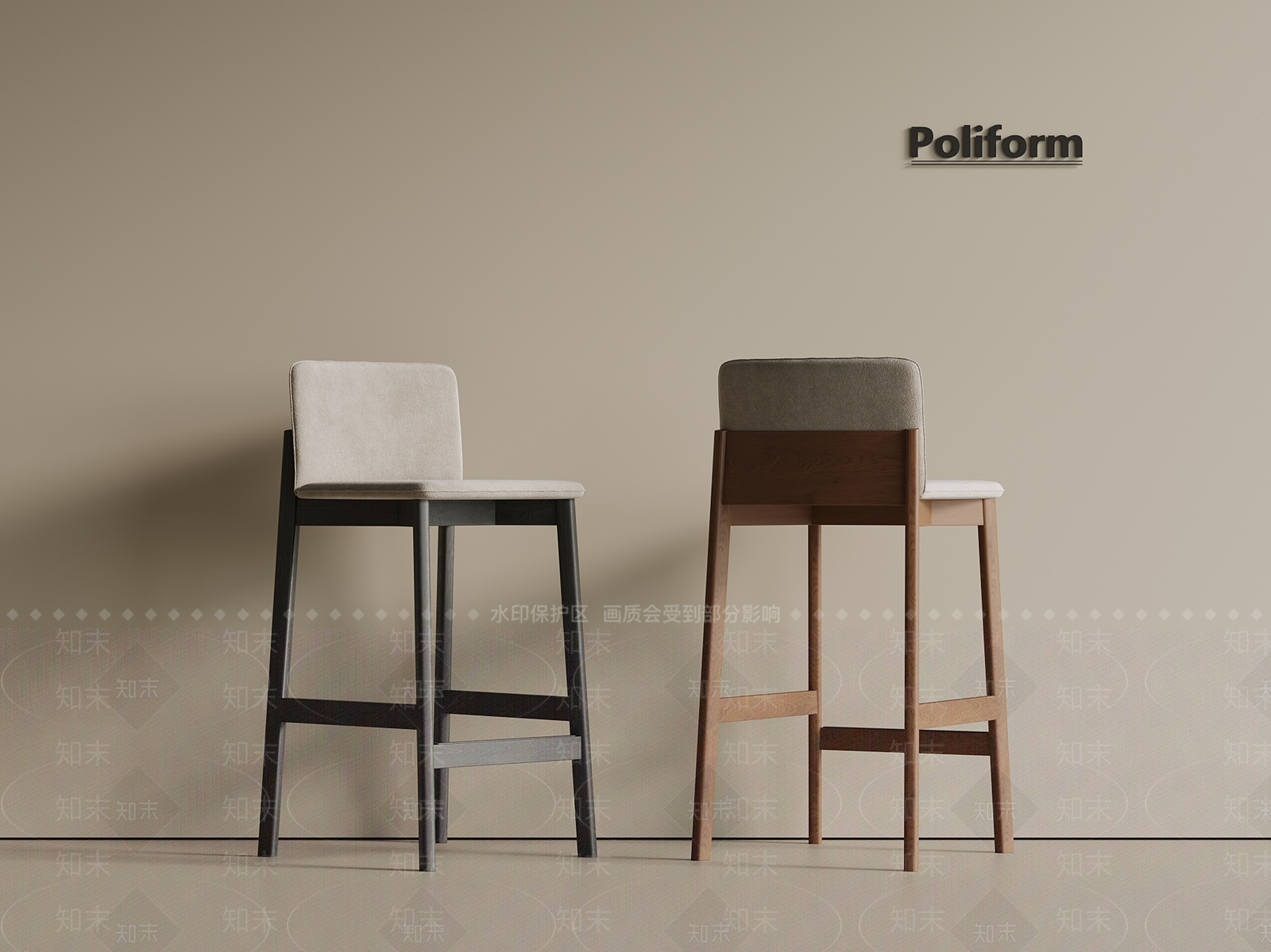 中古新中式吧椅3D模型下载【ID:1198016273】