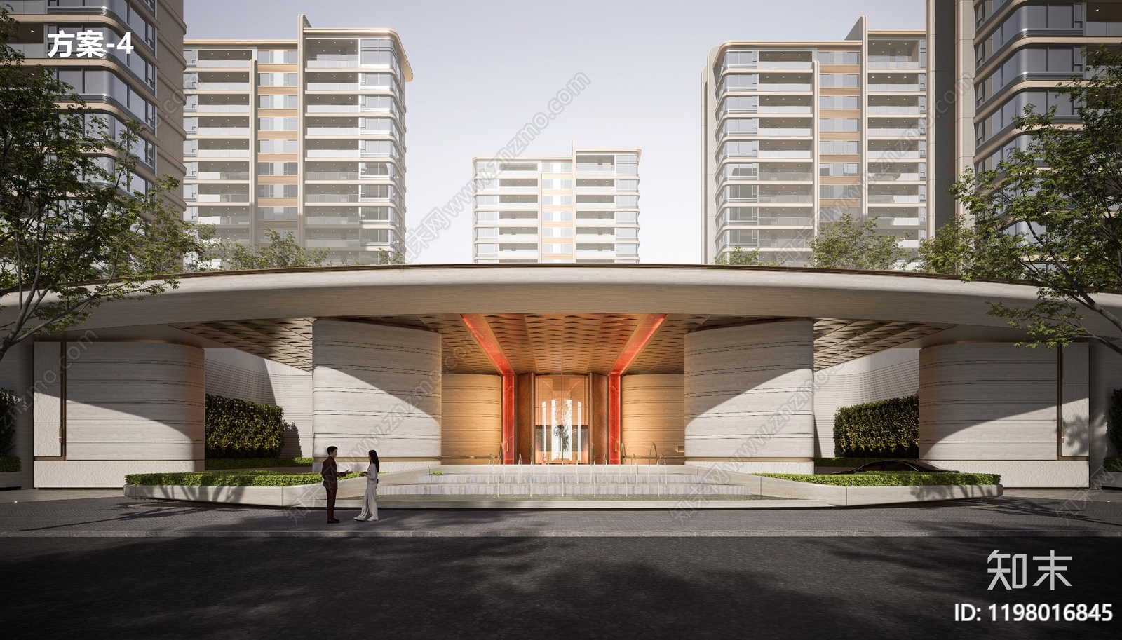 现代复古小区建筑下载【ID:1198016845】