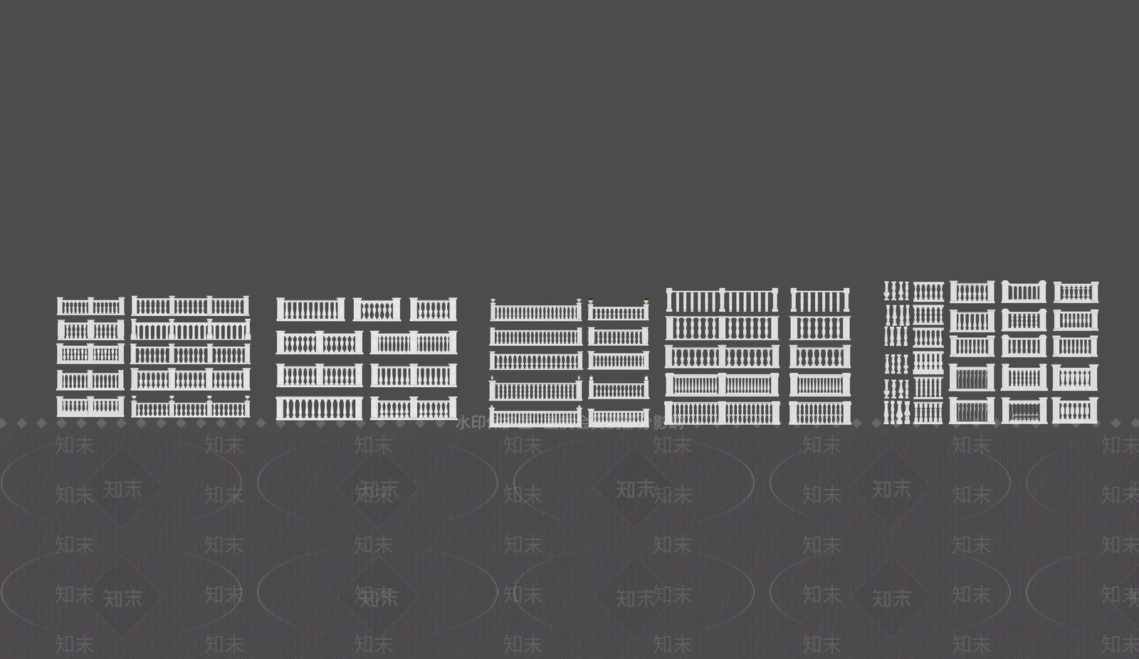 现代欧式栏杆扶手SU模型下载【ID:1198018244】