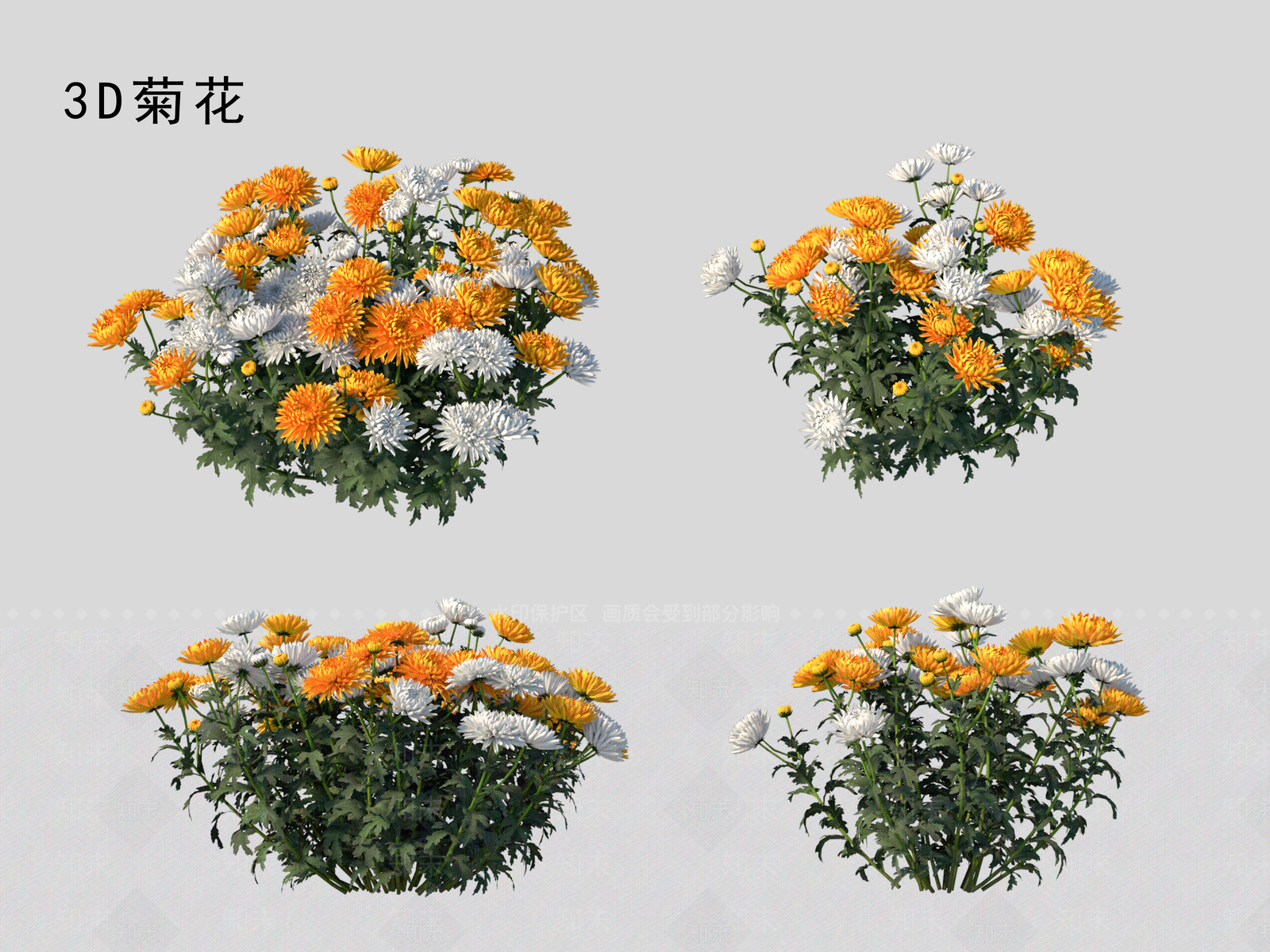 中式新中式花境SU模型下载【ID:1198026086】