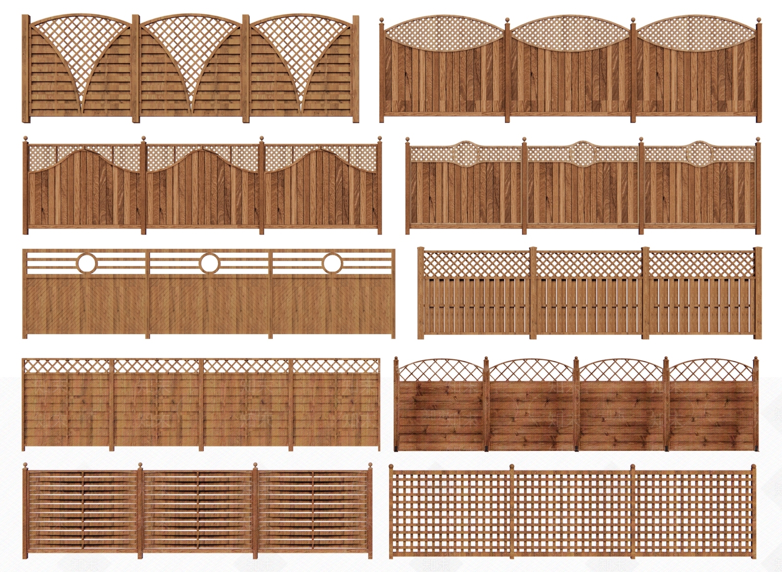 新中式木栅栏SU模型下载【ID:1198026821】