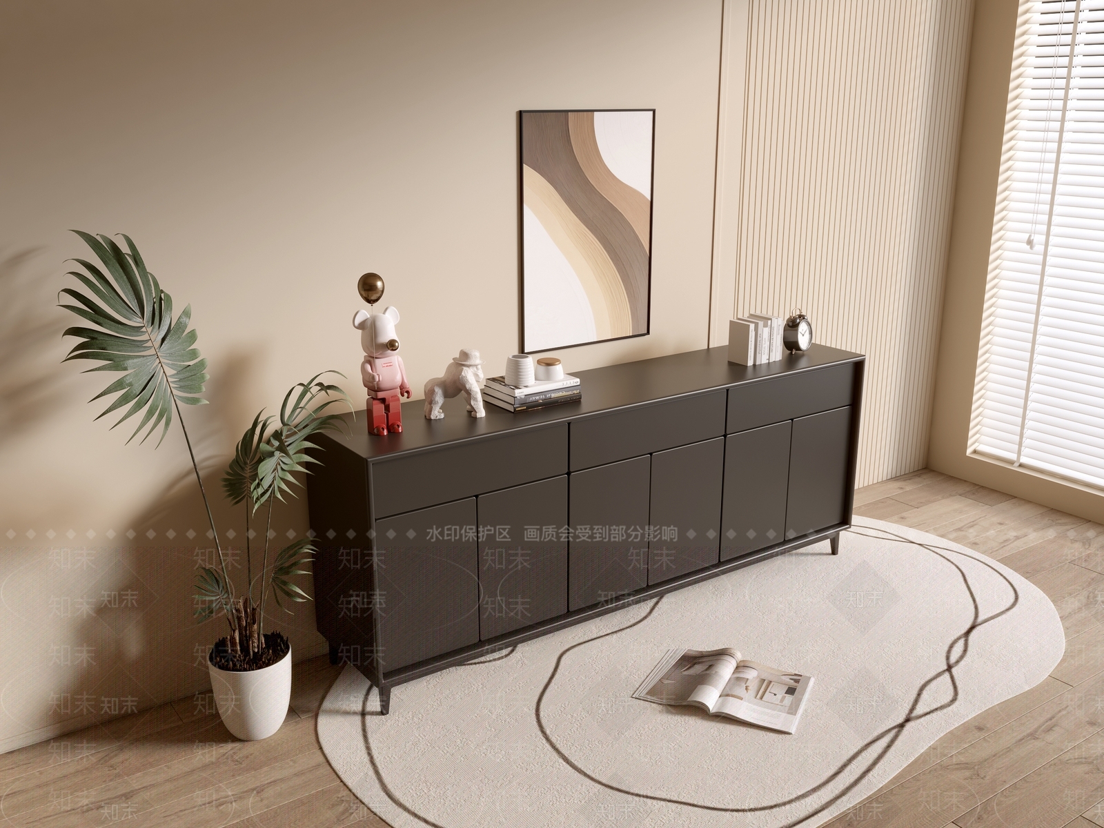 现代玄关柜3D模型下载【ID:1198027125】