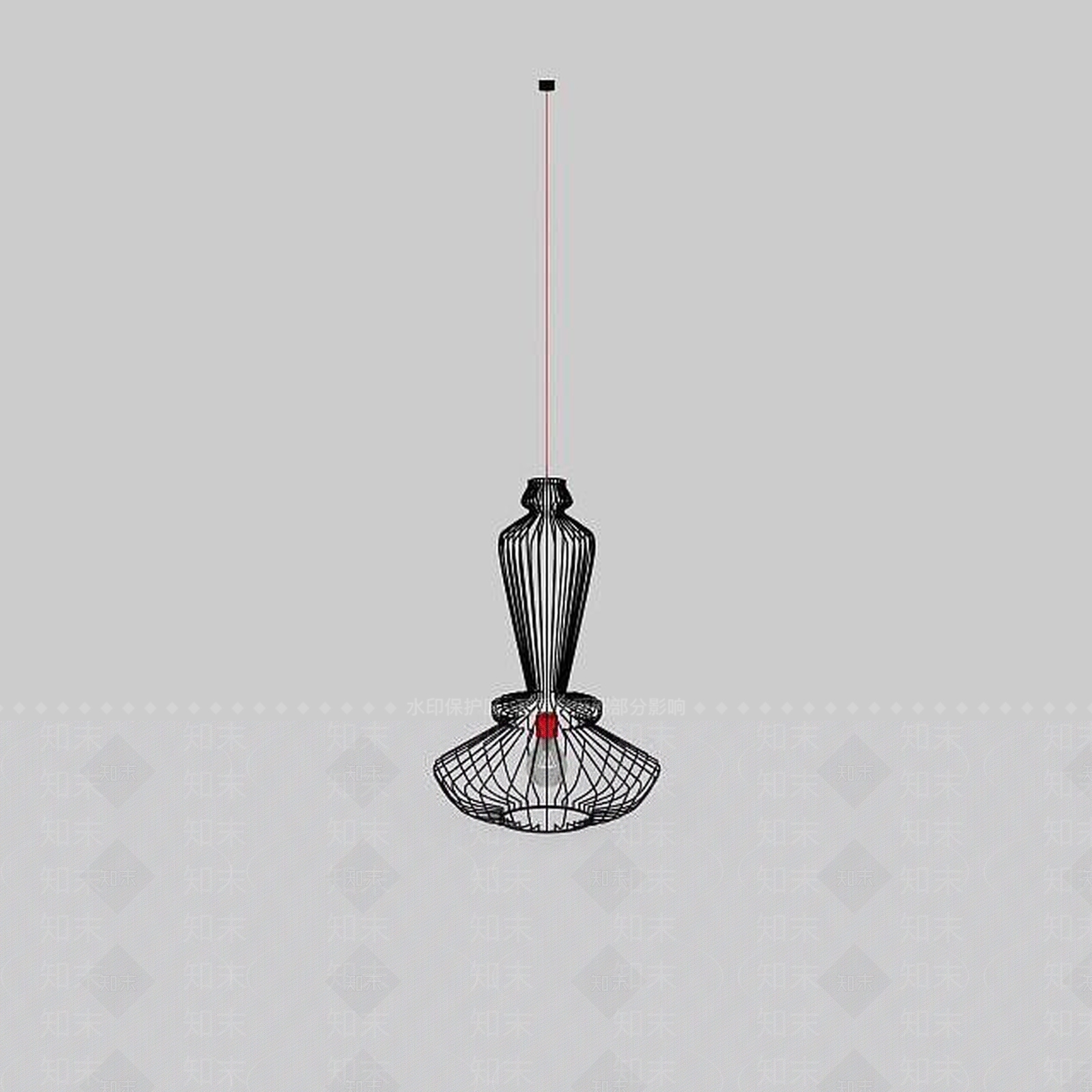 现代铁艺吊灯3D模型下载【ID:1198030176】