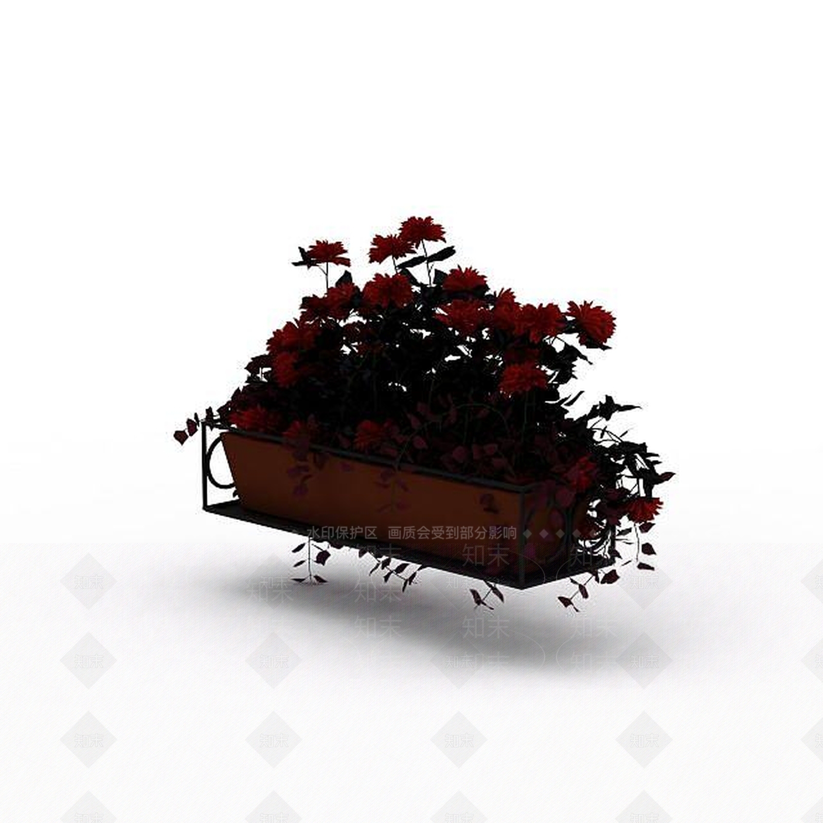 现代装饰花篮3D模型下载【ID:1198030359】