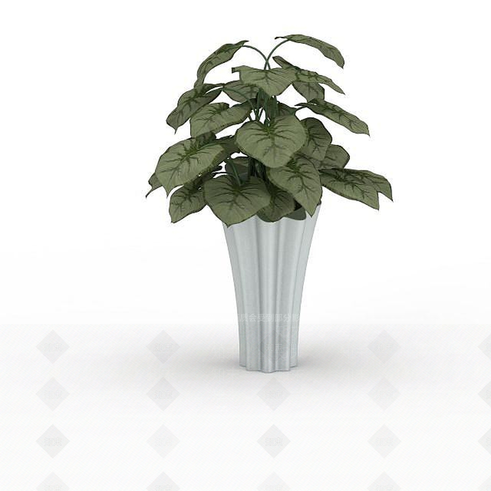 现代观叶花盆3D模型下载【ID:1198032066】