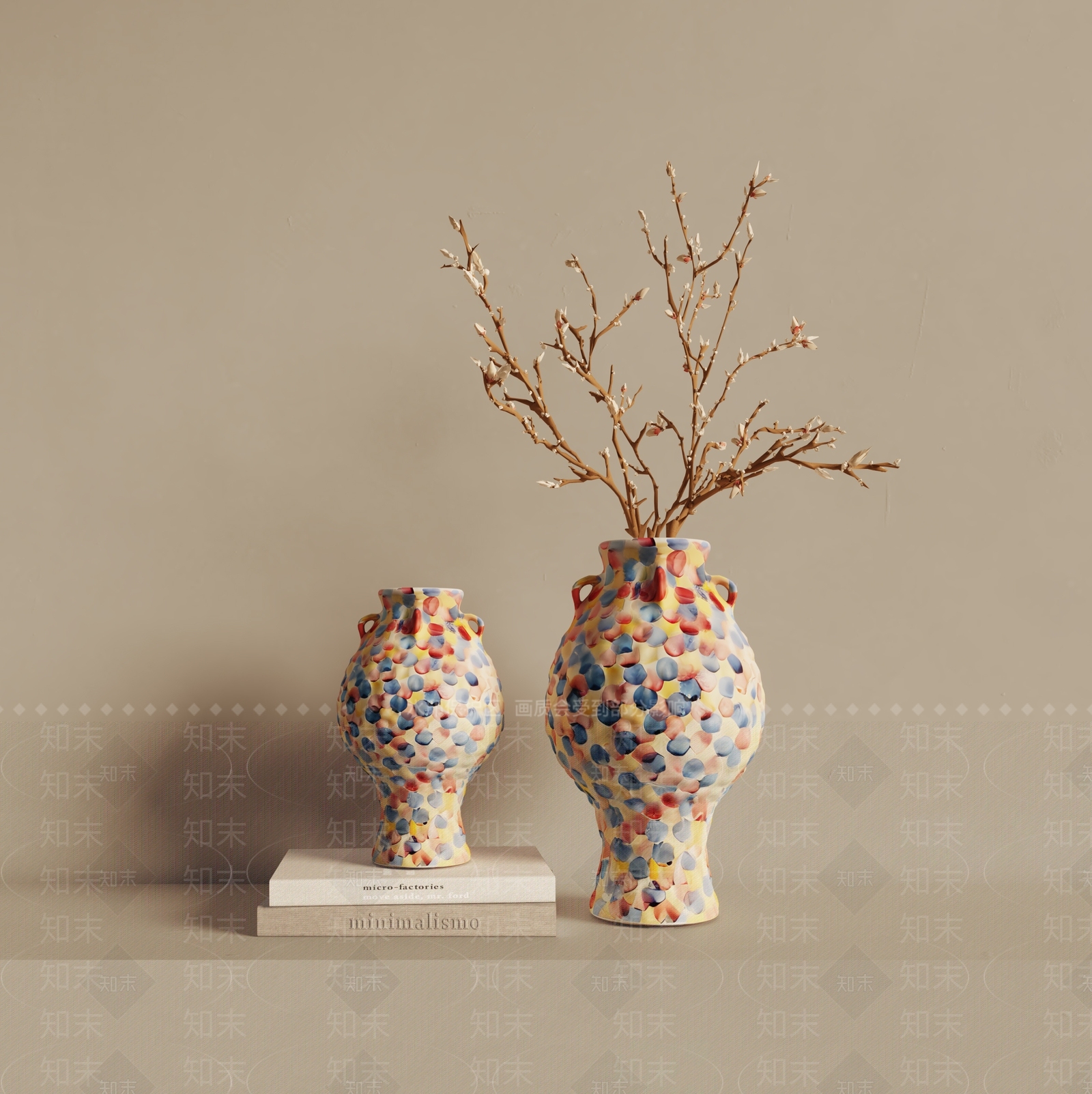 现代法式花艺3D模型下载【ID:1198033416】