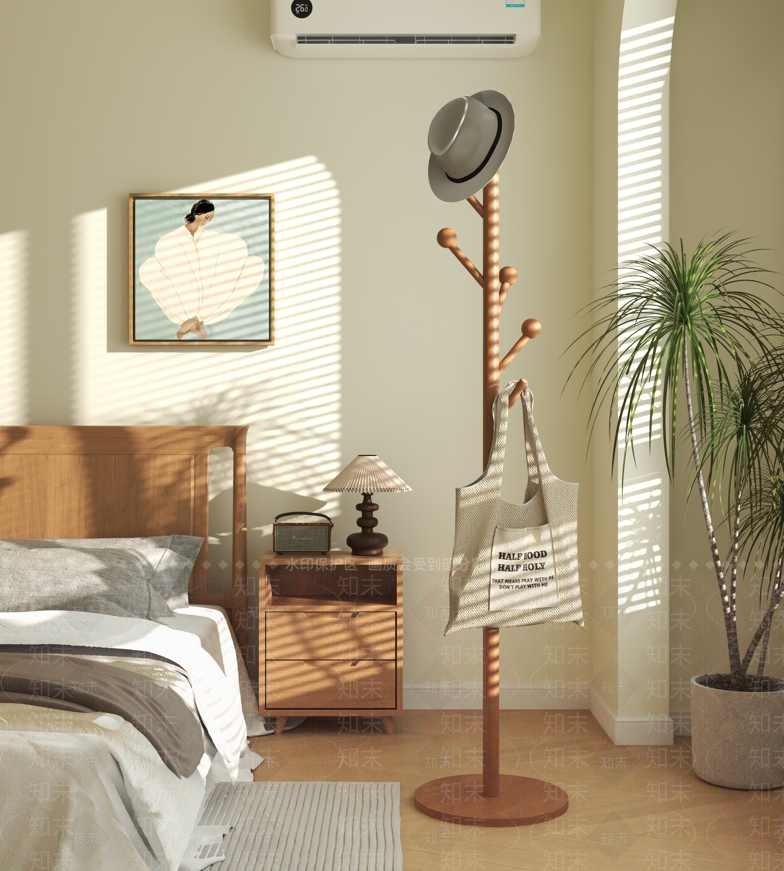 现代床头柜SU模型下载【ID:1198033846】