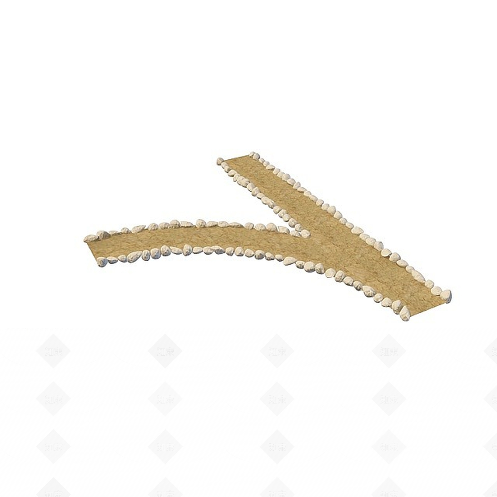 现代石头小路3D模型下载【ID:1198034487】