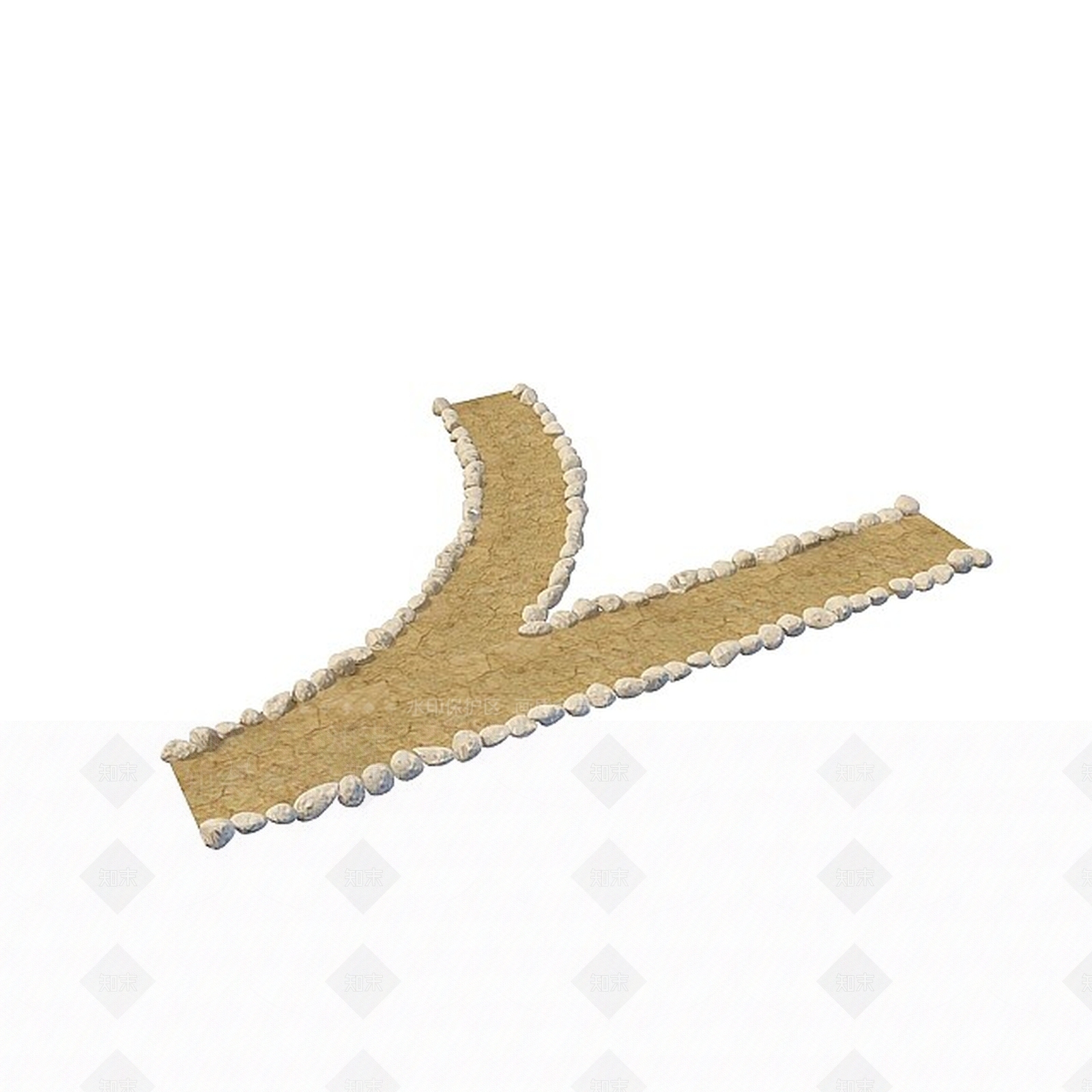 现代石头小路3D模型下载【ID:1198034487】