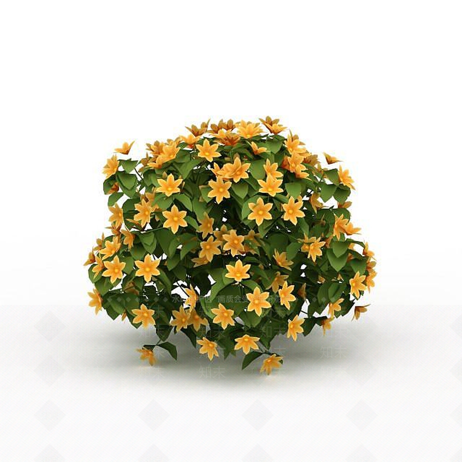 现代公园装饰花3D模型下载【ID:1198037485】