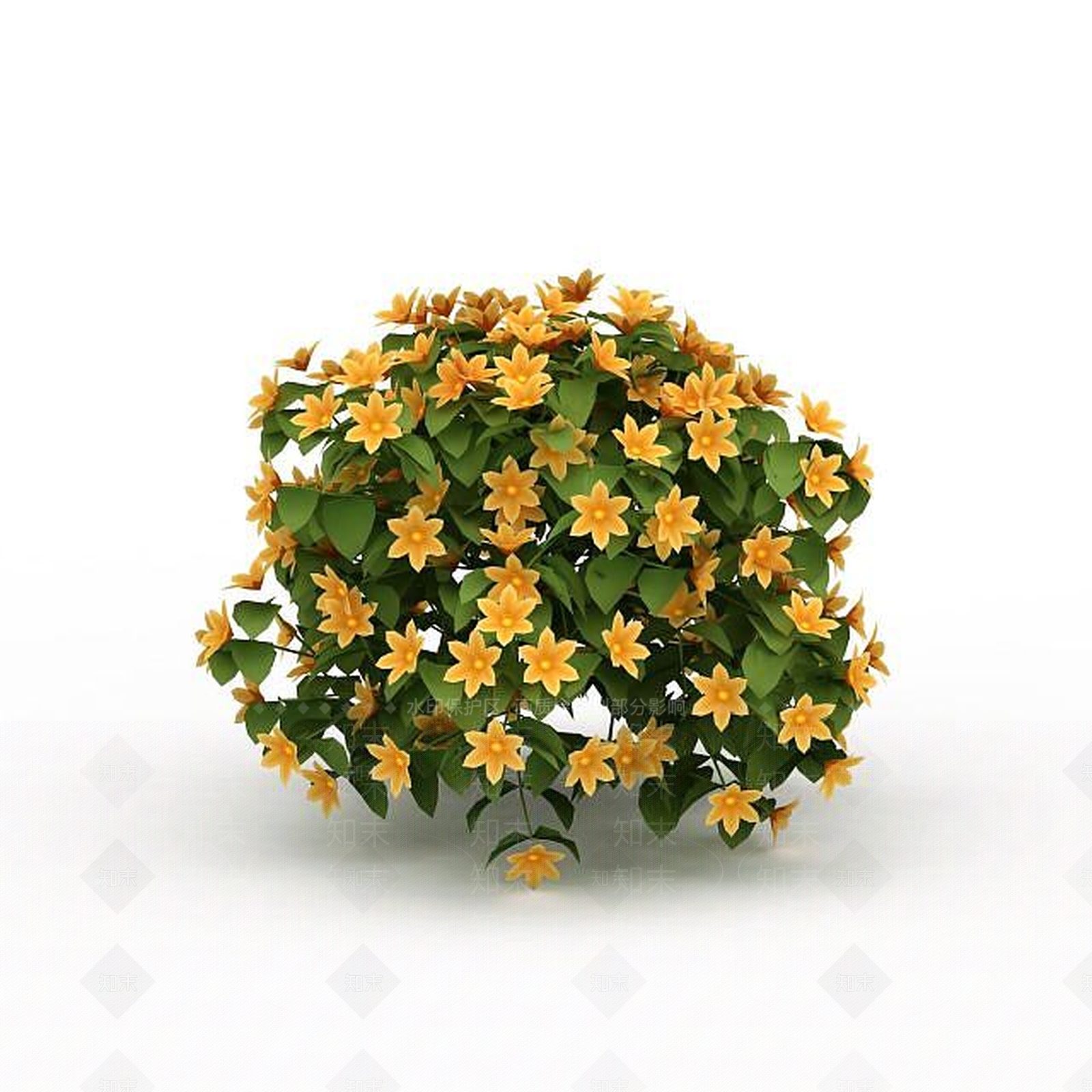 现代公园装饰花3D模型下载【ID:1198037485】