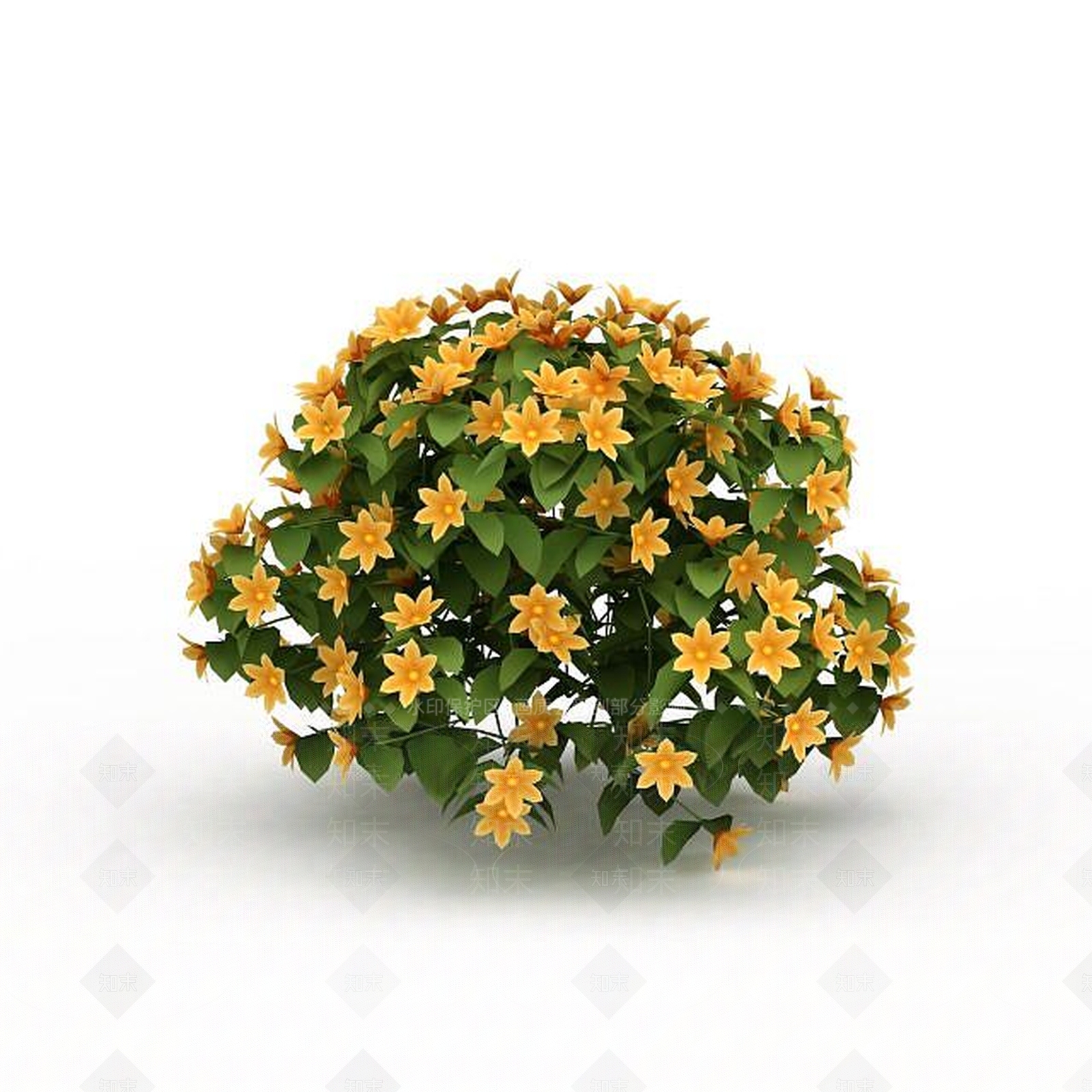 现代公园装饰花3D模型下载【ID:1198037485】