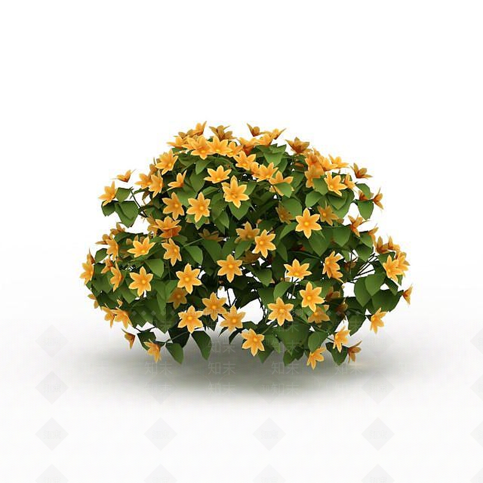 现代公园装饰花3D模型下载【ID:1198037485】