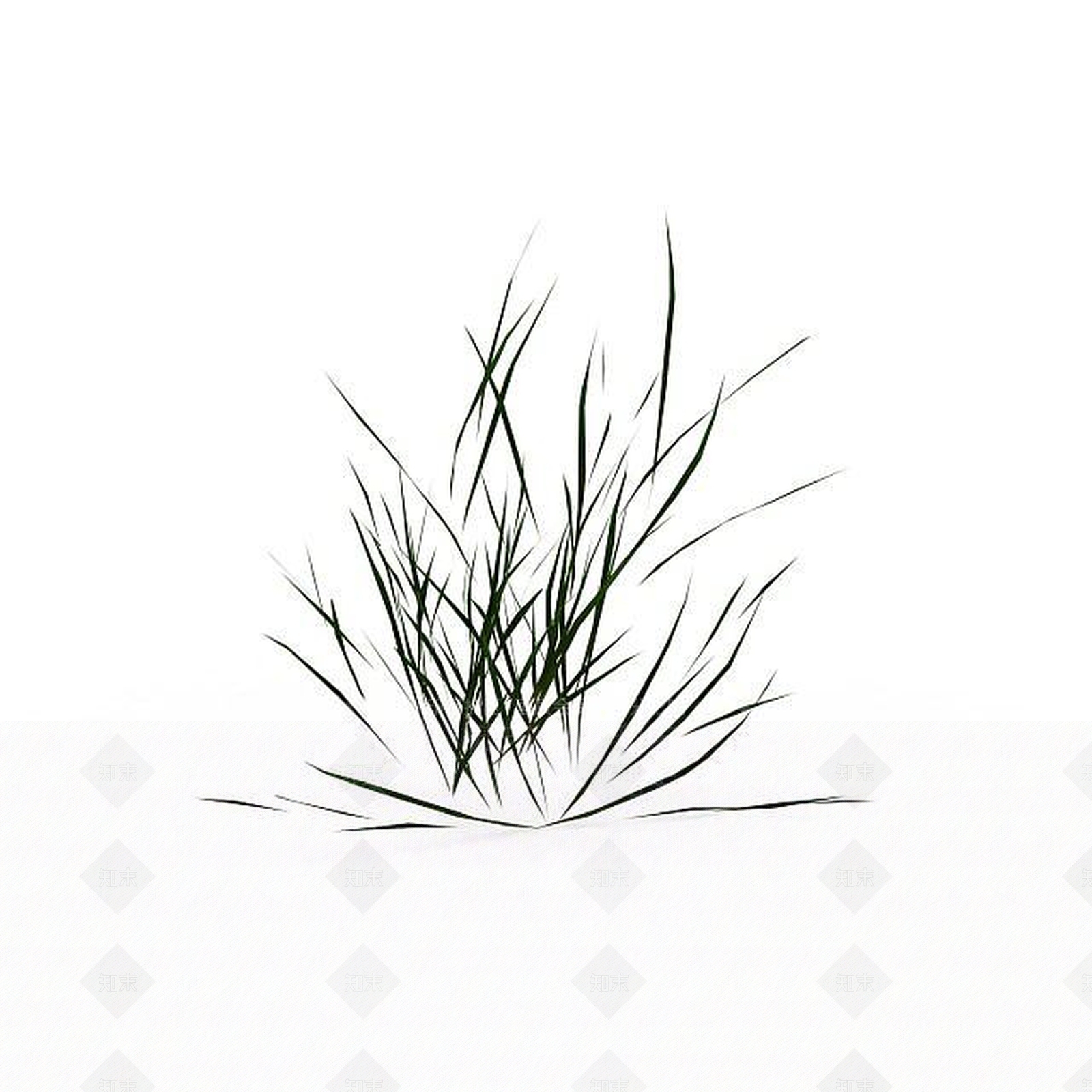 现代绿草3D模型下载【ID:1198037674】