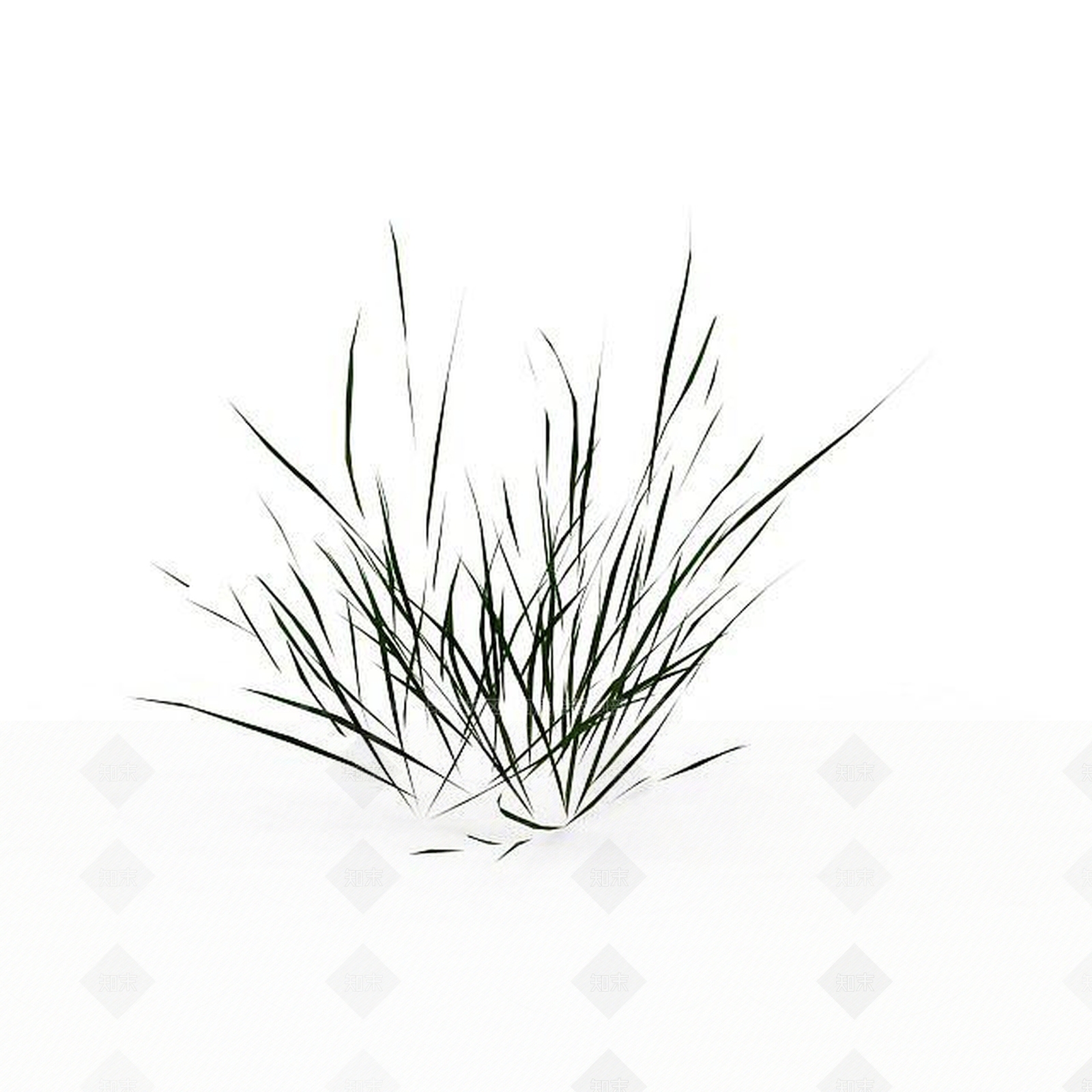 现代绿草3D模型下载【ID:1198037674】