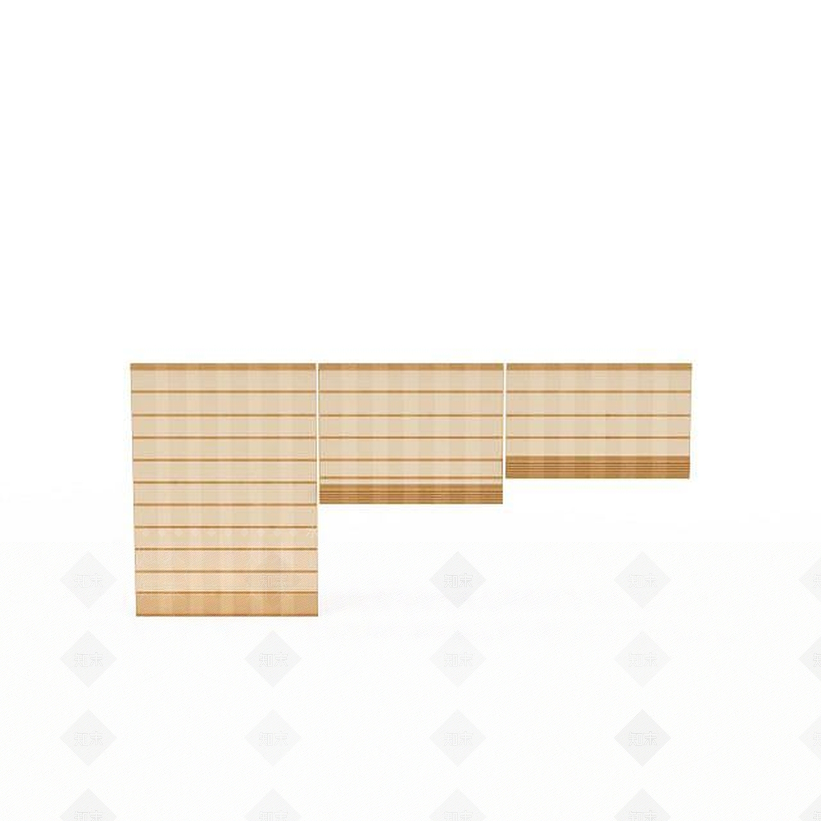 现代遮光窗帘3D模型下载【ID:1198038021】