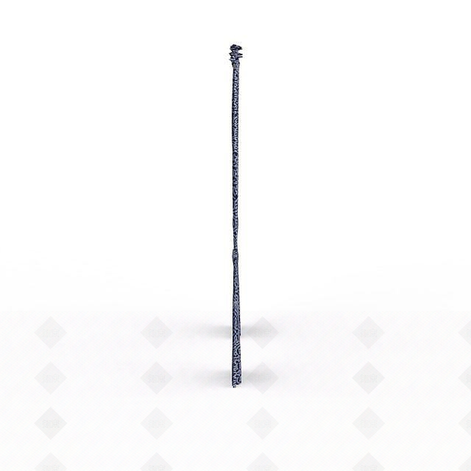 现代蓝色窗帘3D模型下载【ID:1198040634】