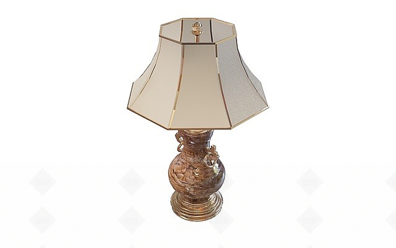 现代金色台灯3D模型下载【ID:1198040772】