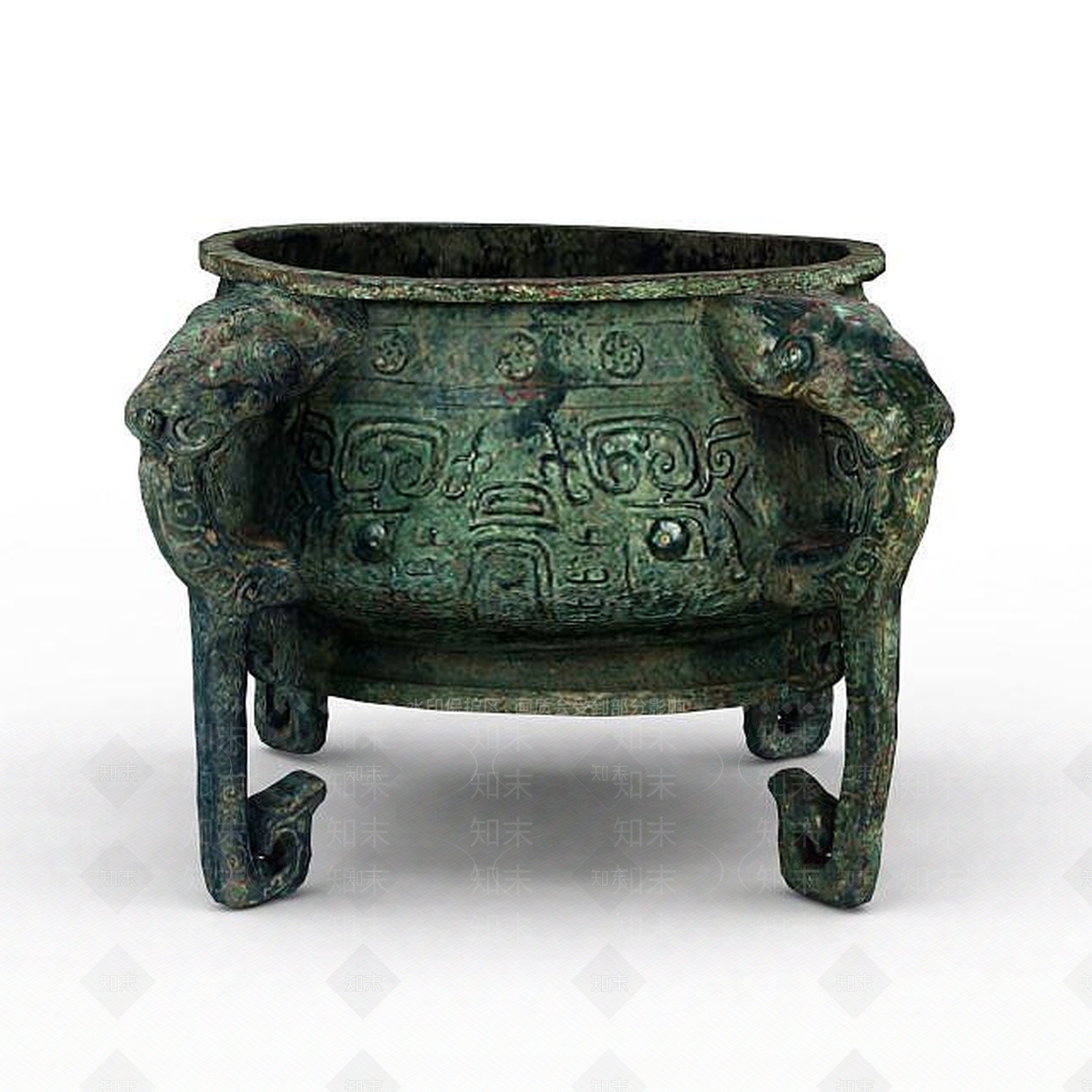 现代铜鼎3D模型下载【ID:1198041771】