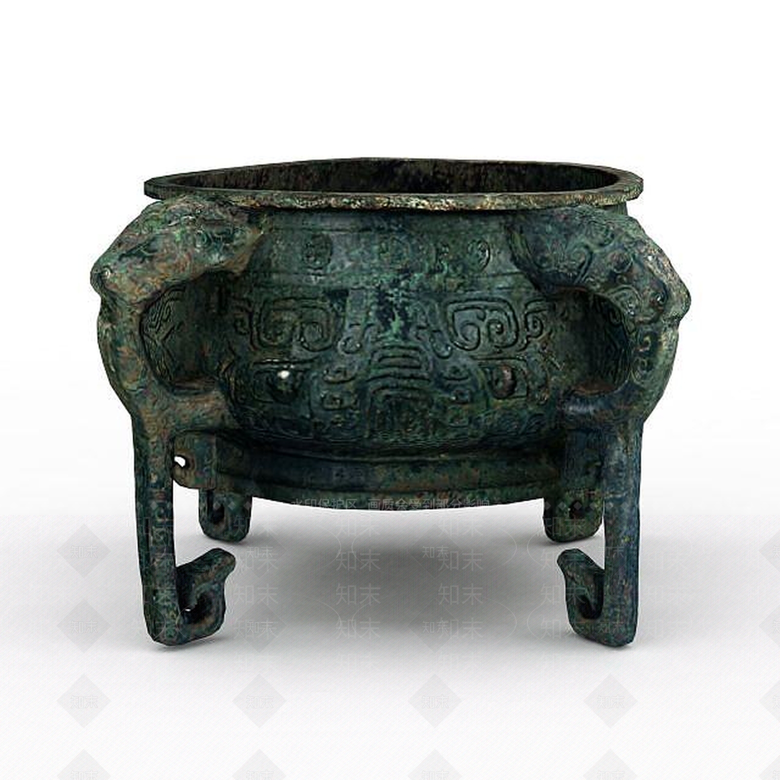 现代铜鼎3D模型下载【ID:1198041771】