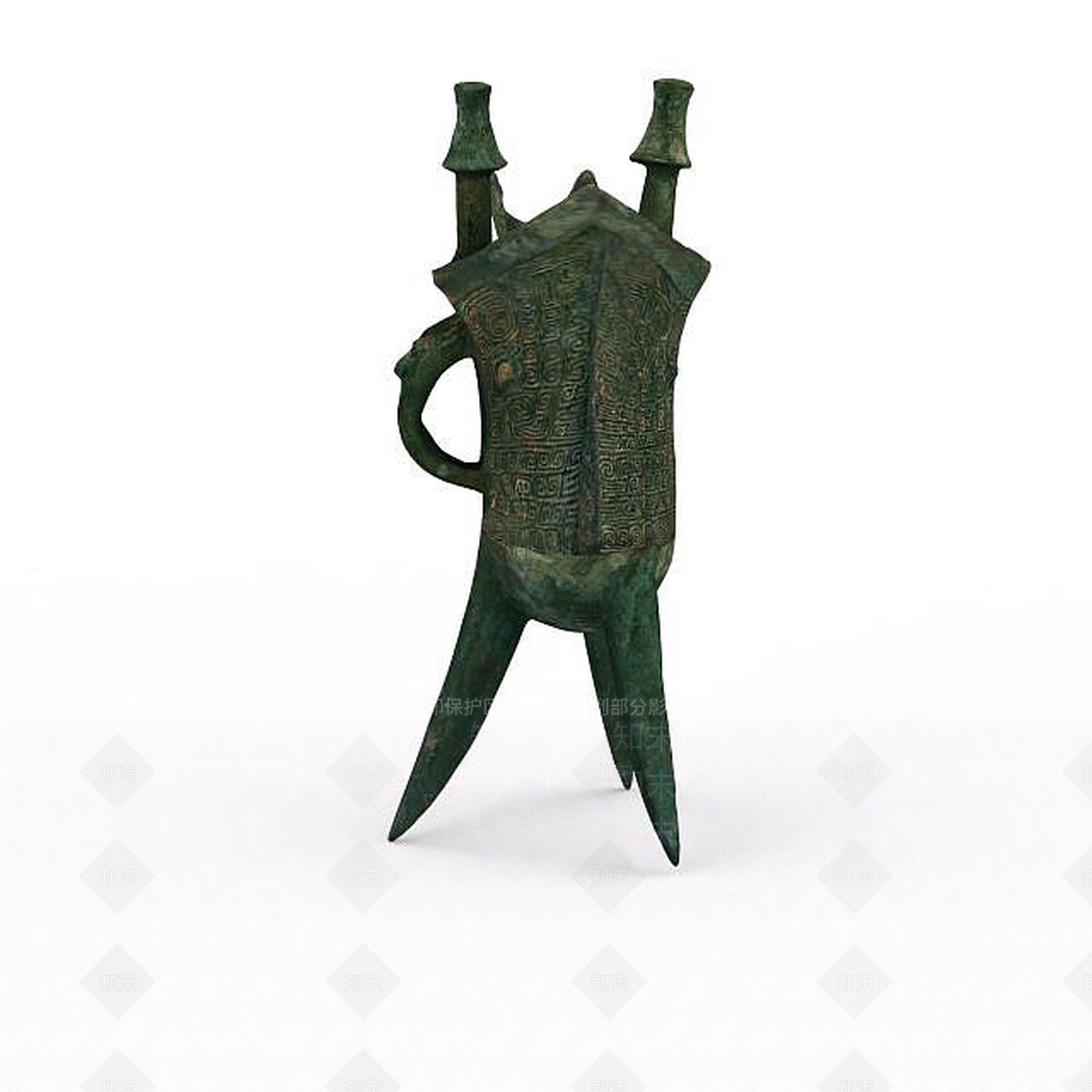 现代青铜爵3D模型下载【ID:1198041931】