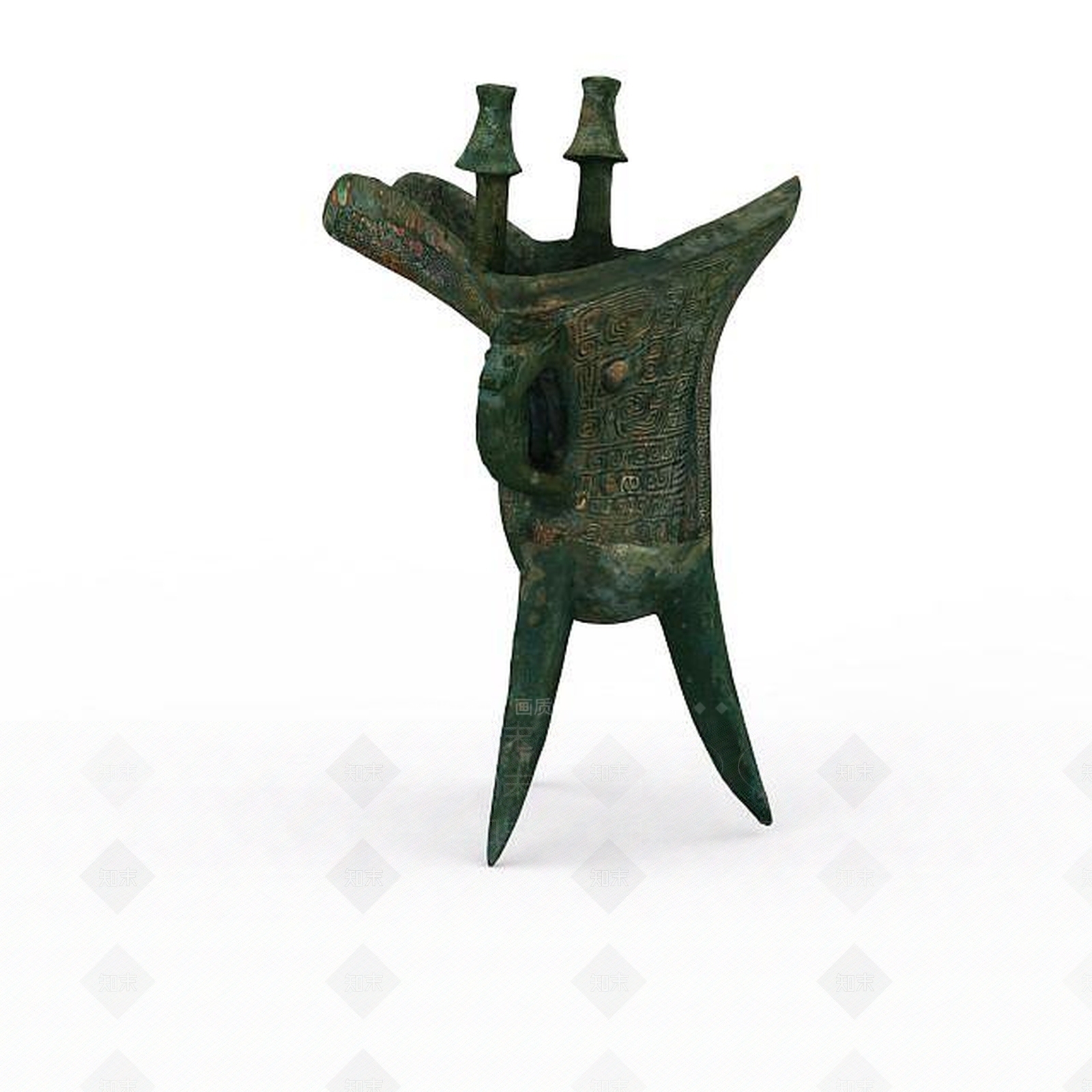 现代青铜爵3D模型下载【ID:1198041931】