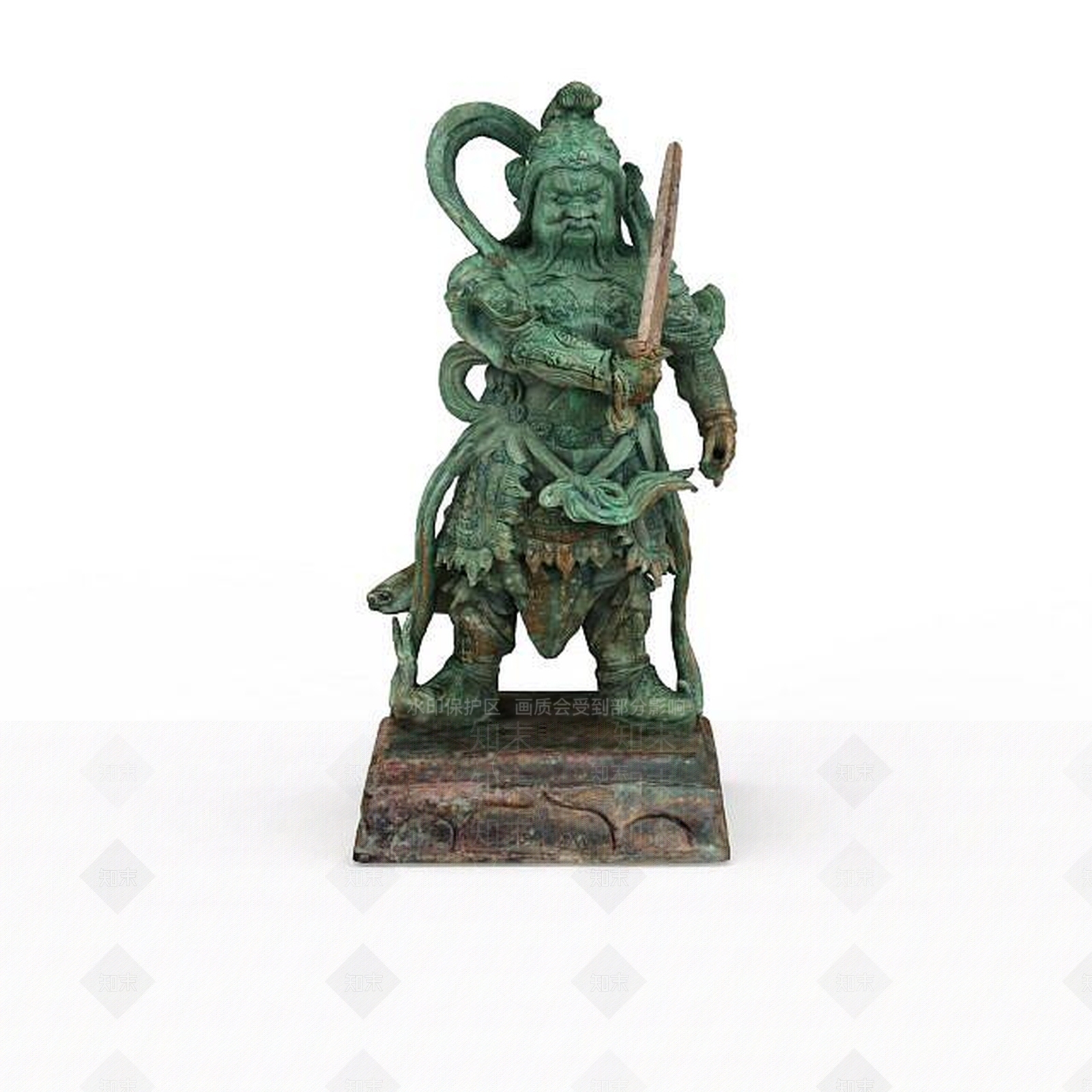 现代铜雕像3D模型下载【ID:1198042054】