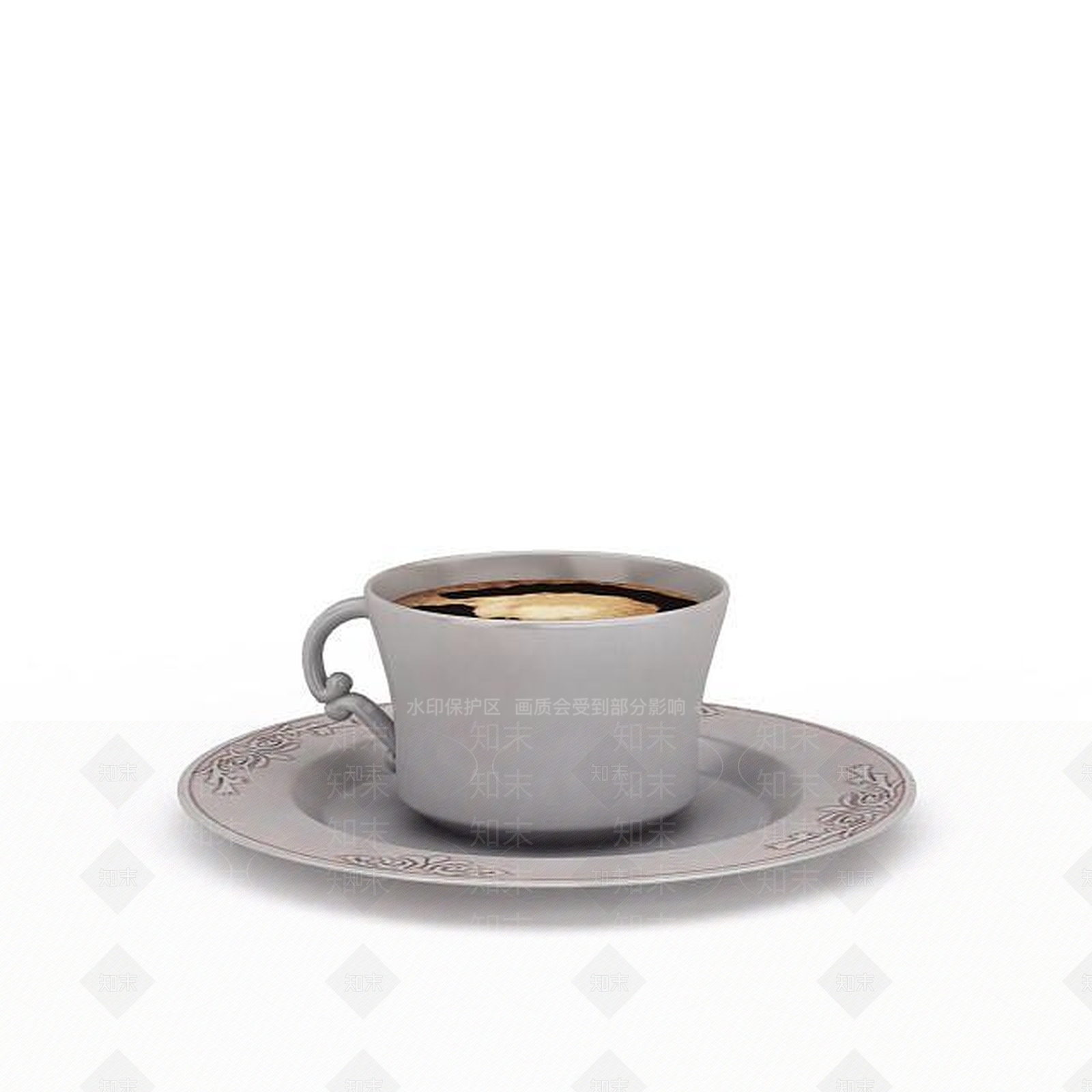 现代咖啡杯子3D模型下载【ID:1198042465】
